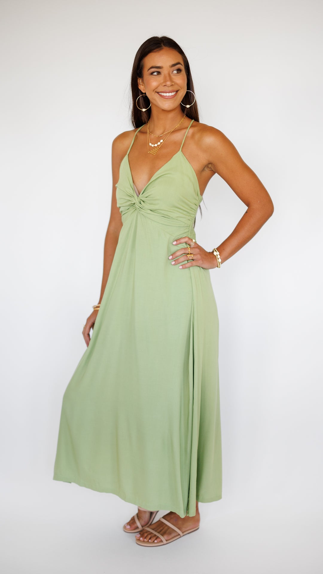 Lorena Dress / Leaf Green
