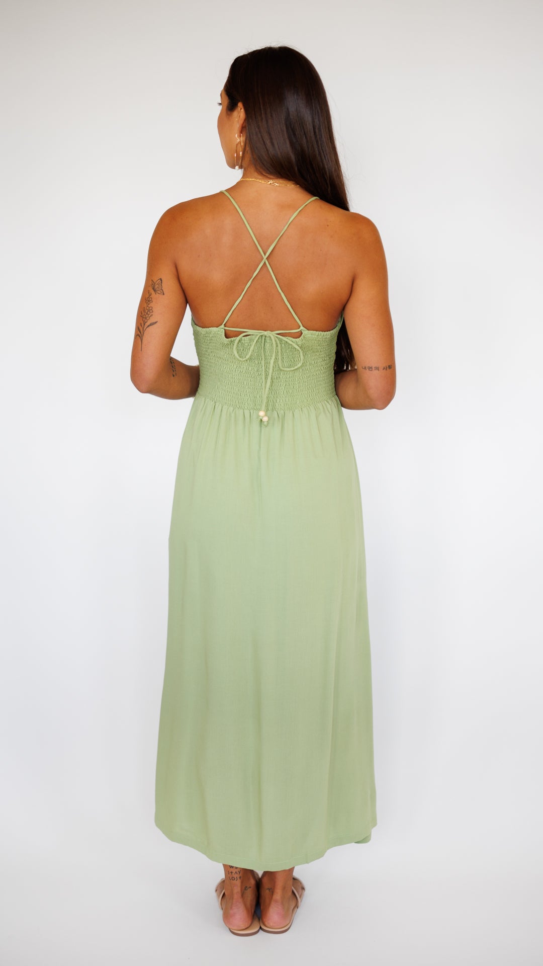 Lorena Dress / Leaf Green