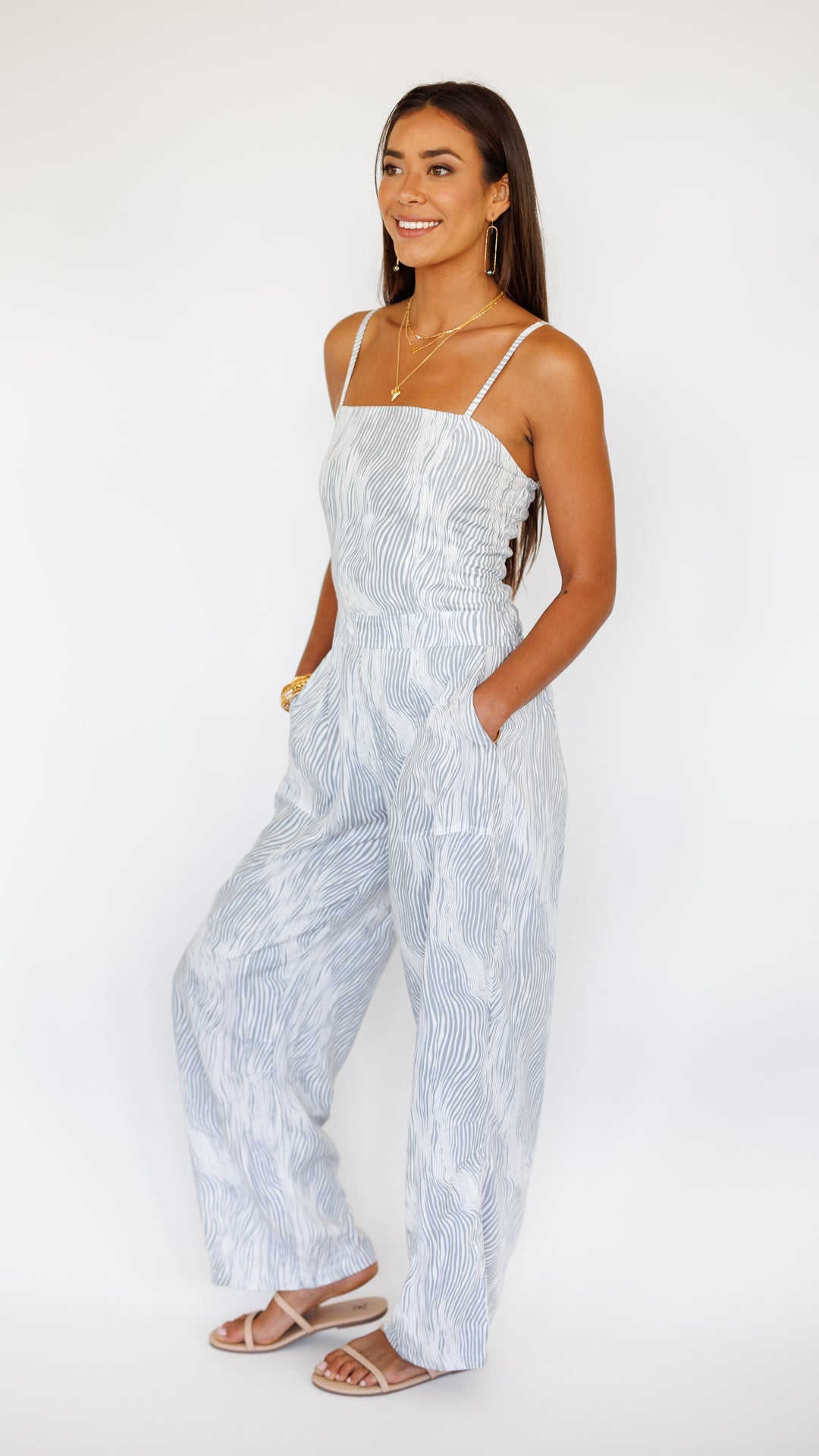 Jade Jumpsuit / Wavy Grey