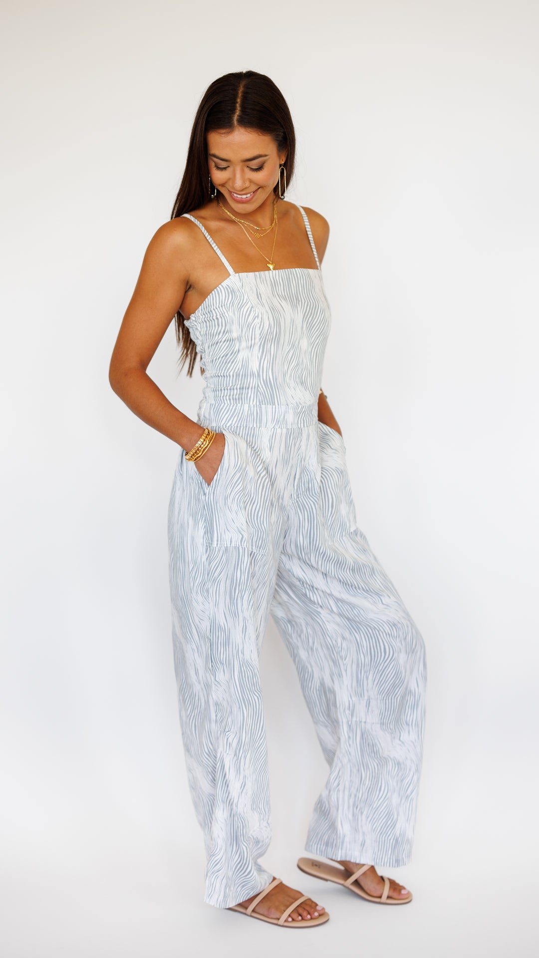 Jade Jumpsuit / Wavy Grey