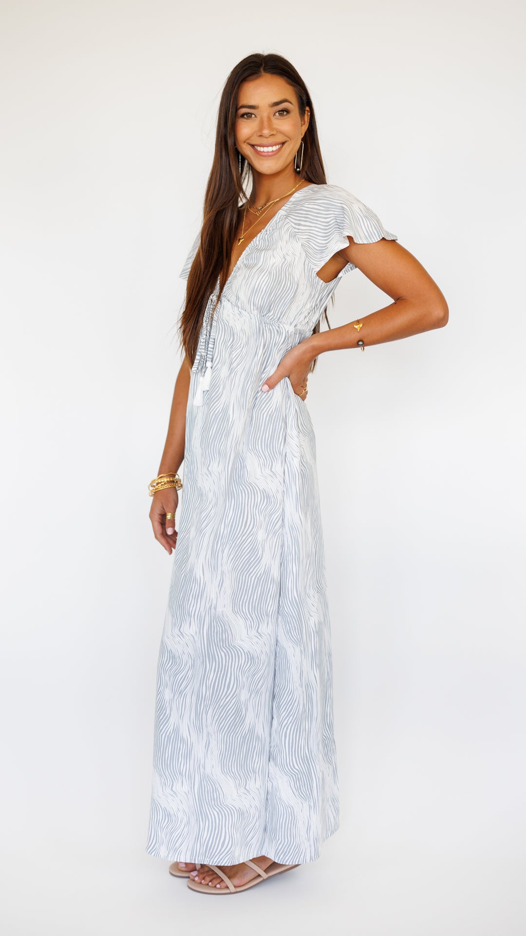 Leilani Dress / Wavy Grey