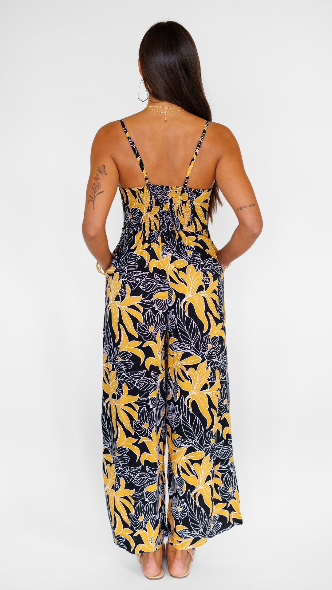 Morena Jumpsuit / Tropical Black