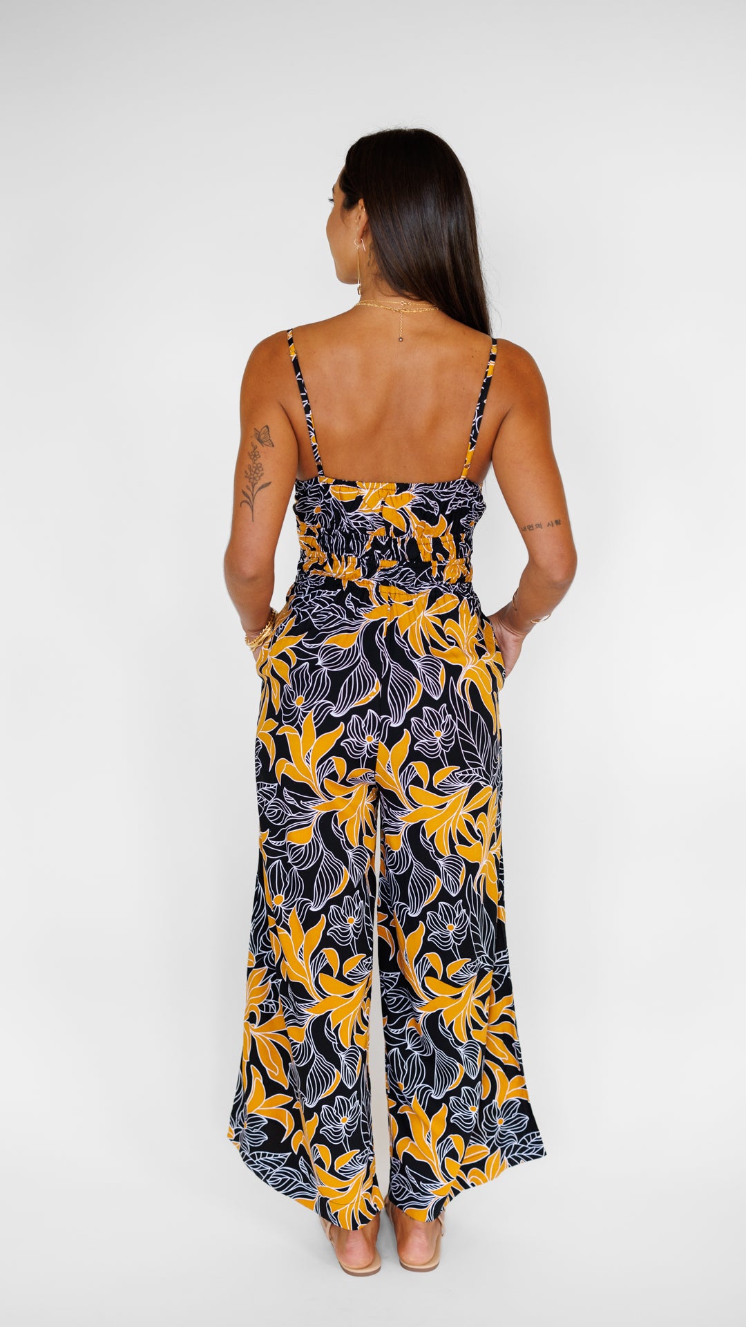 Opal Jumpsuit / Tropical Black