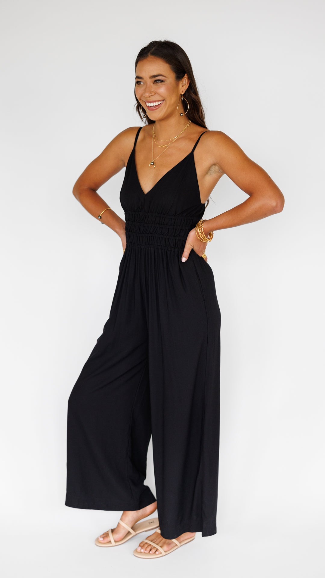 Opal Jumpsuit / Solid Black