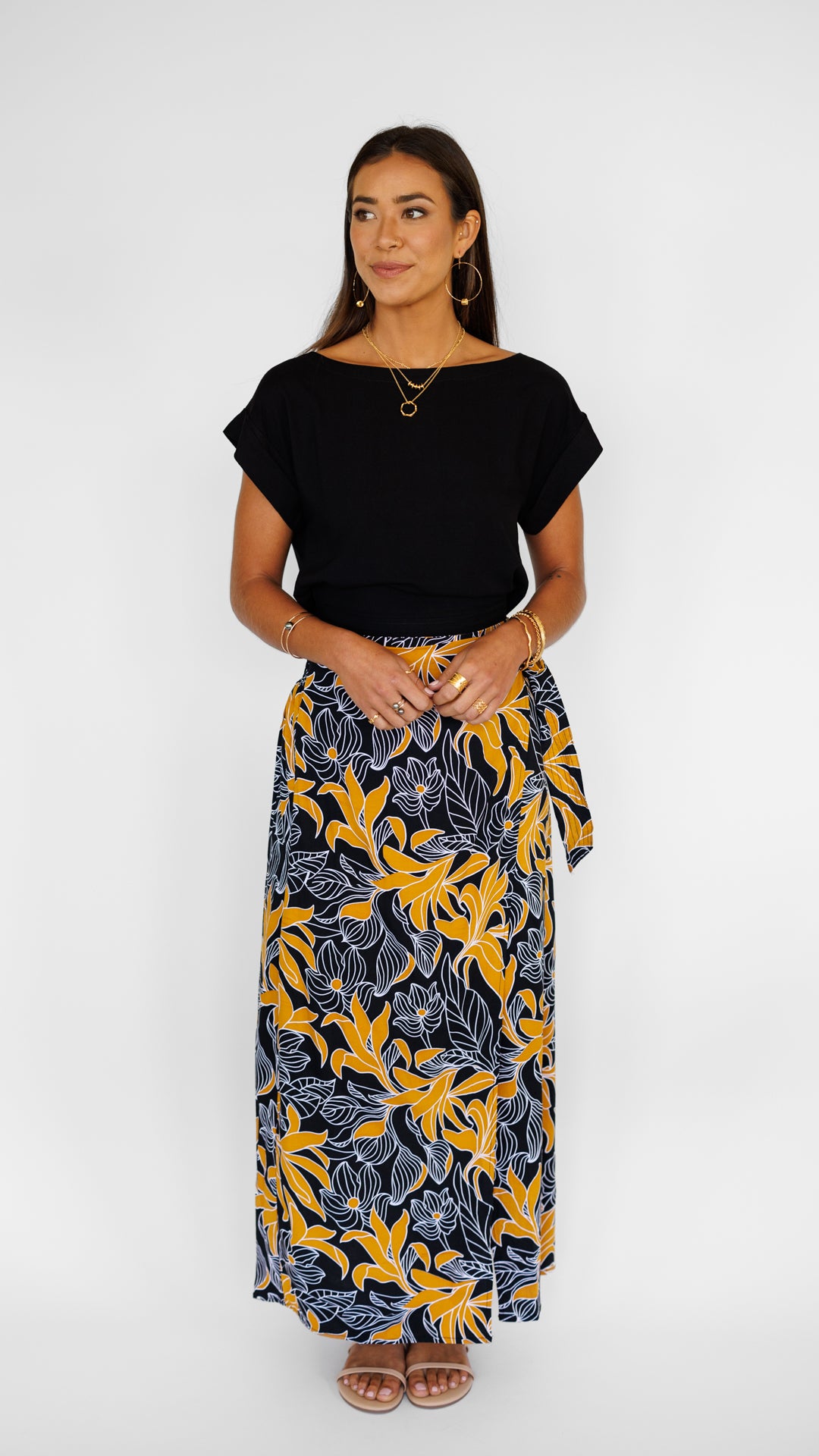Kalei Skirt / Tropical Black