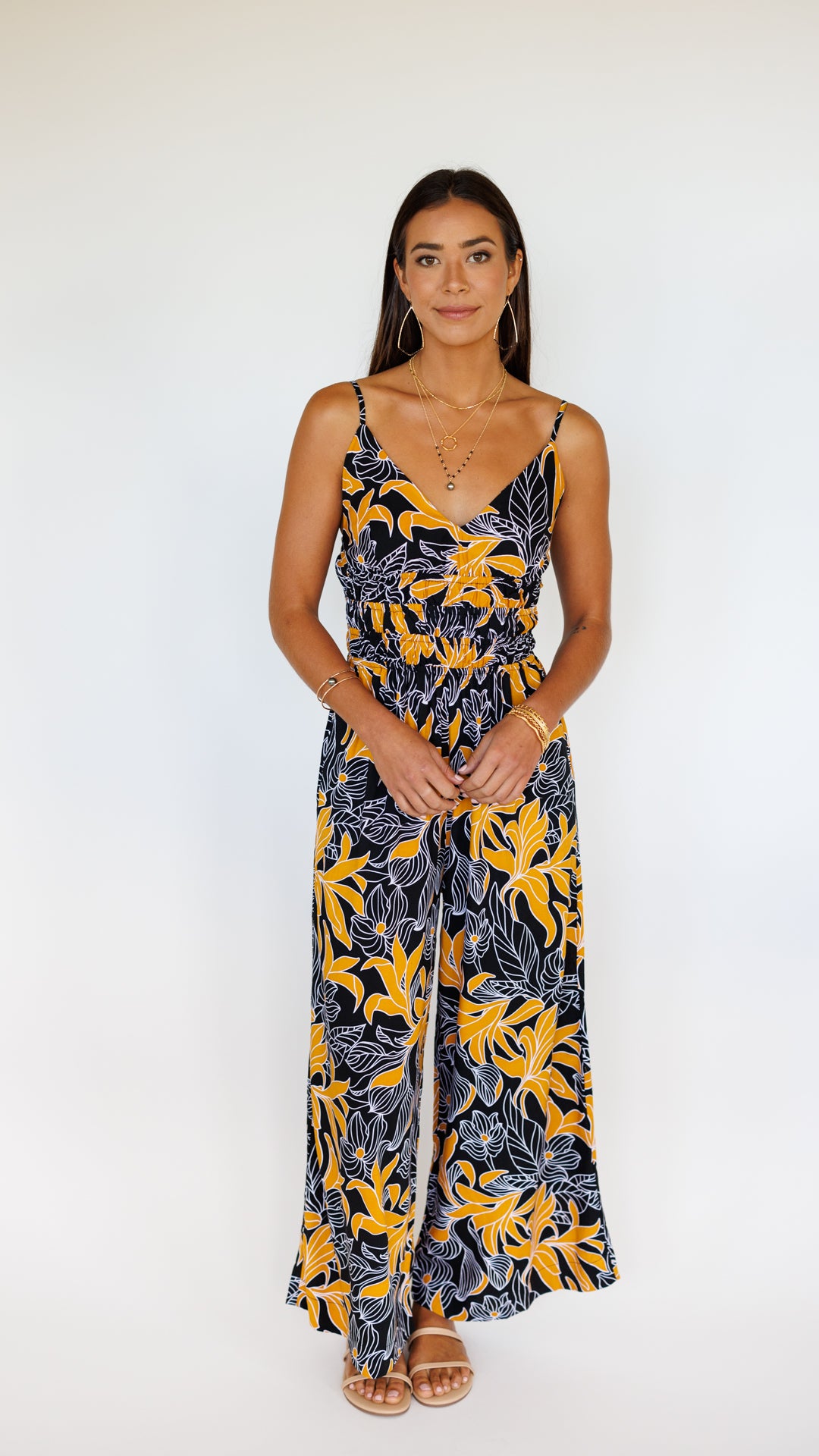 Opal Jumpsuit / Tropical Black