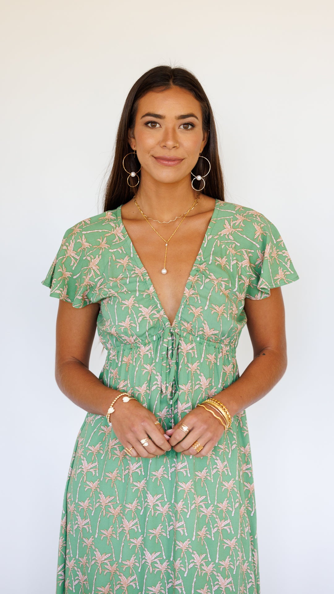 Leilani Dress / Palm Peppermint