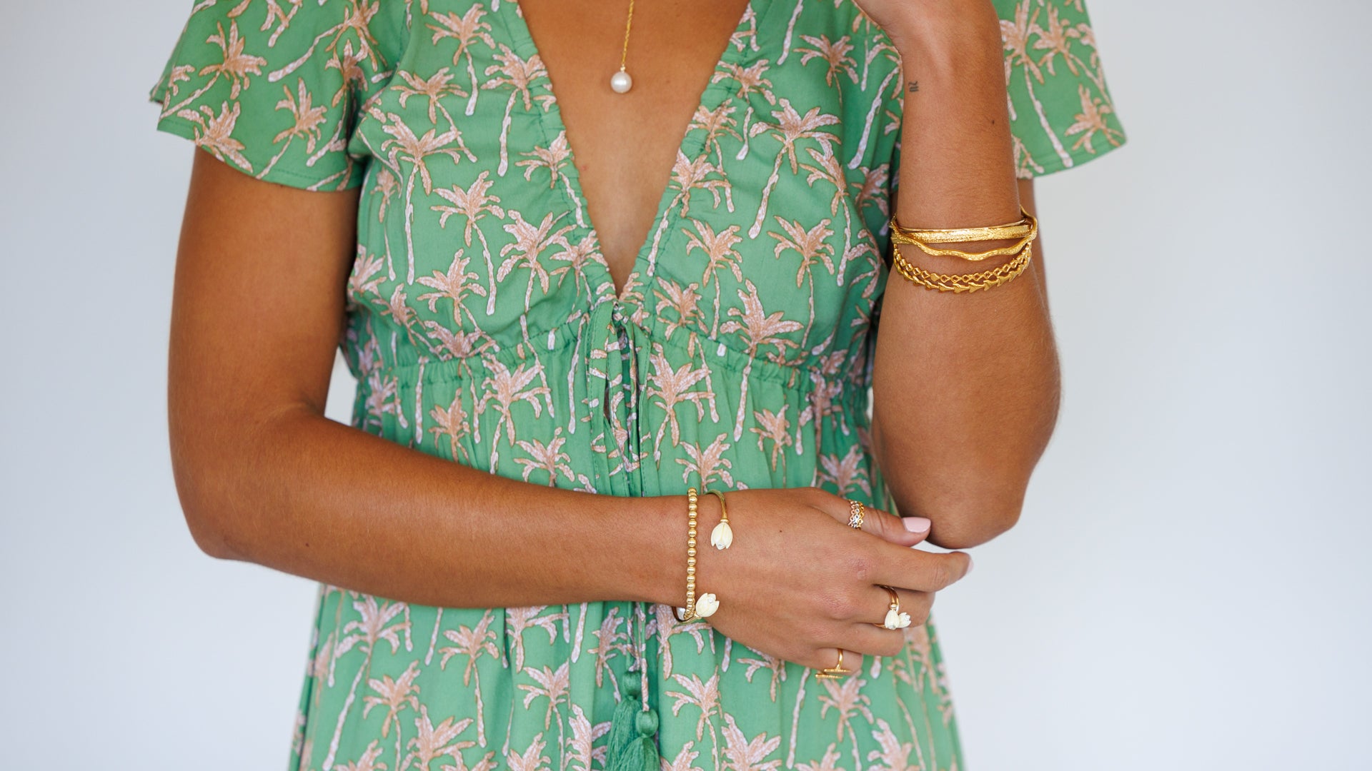 Leilani Dress / Palm Peppermint