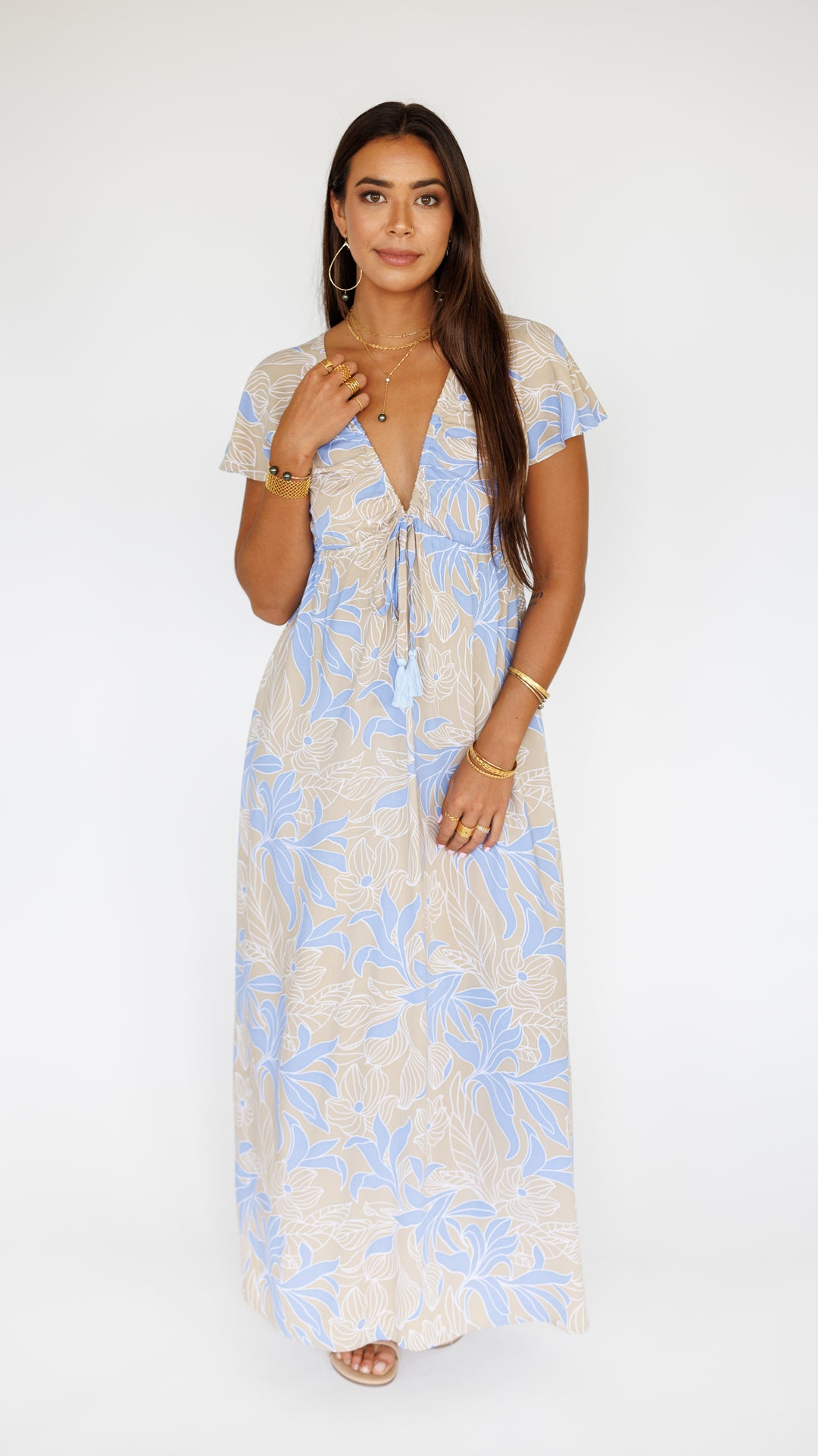 Leilani Dress / Tropical Sky