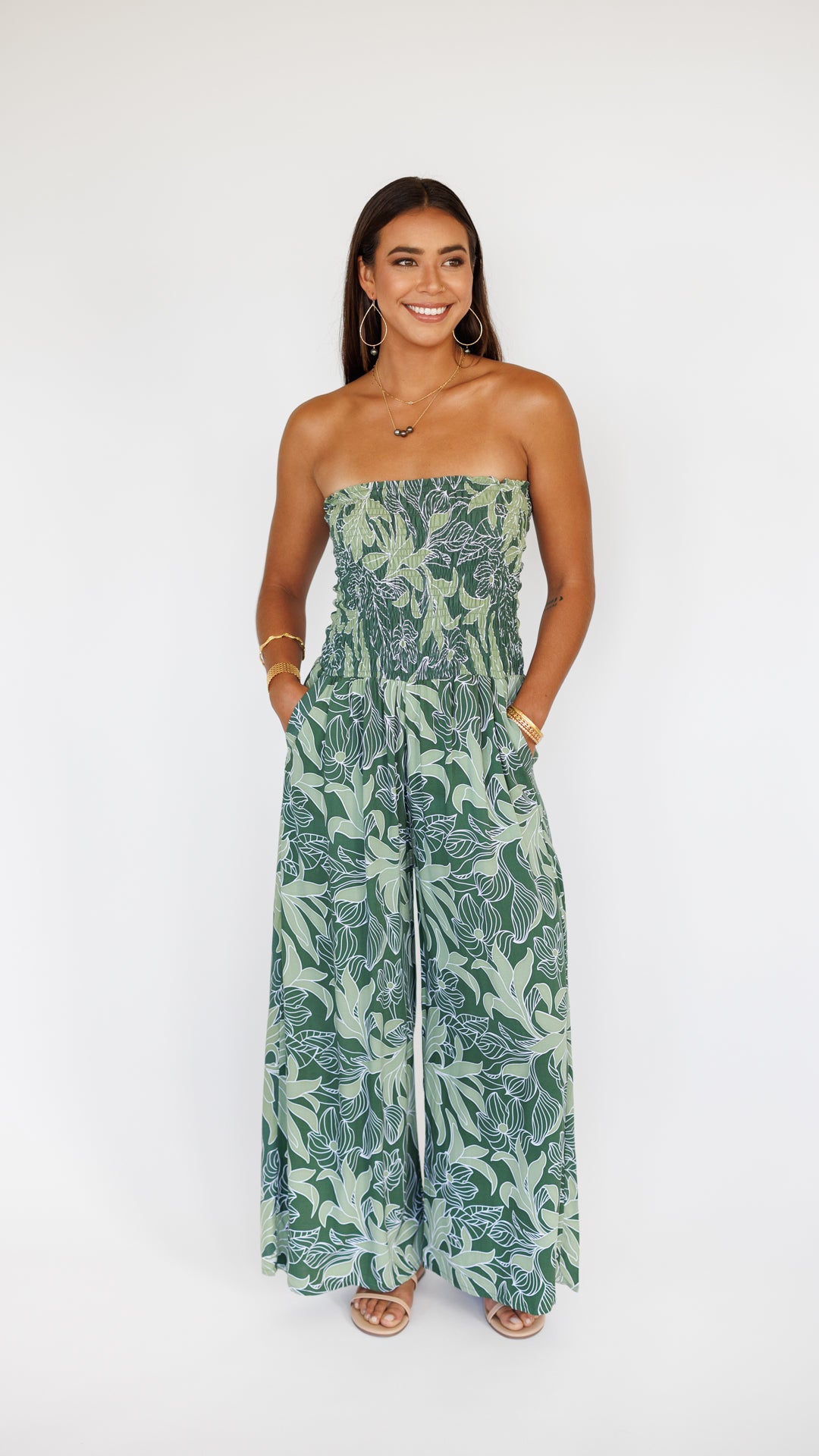 Lawai Jumpsuit / Tropical Green