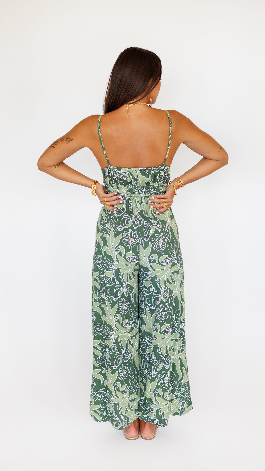 Opal Jumpsuit / Tropical Green