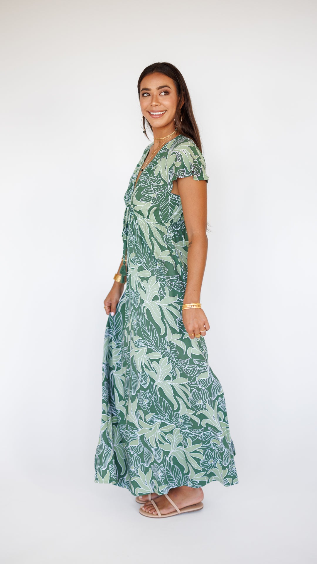 Leilani Dress / Tropical Green