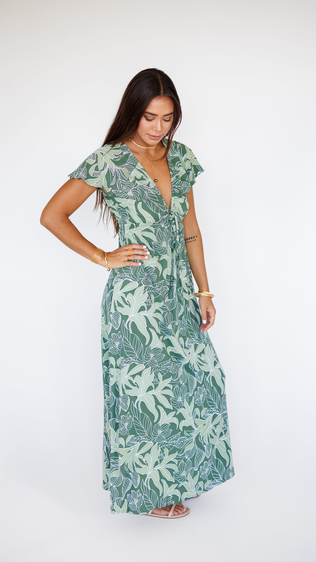 Leilani Dress / Tropical Green