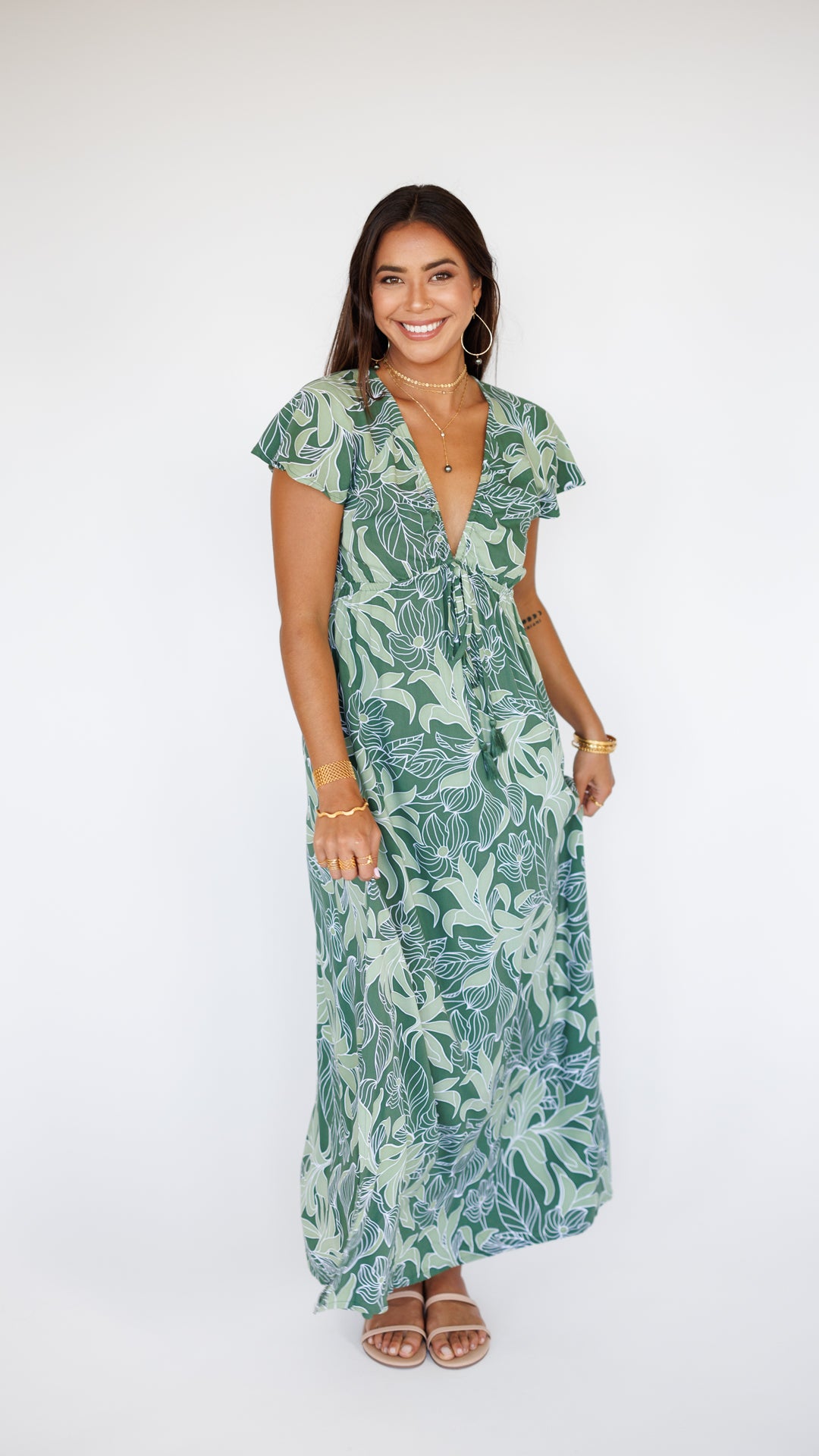 Leilani Dress / Tropical Green