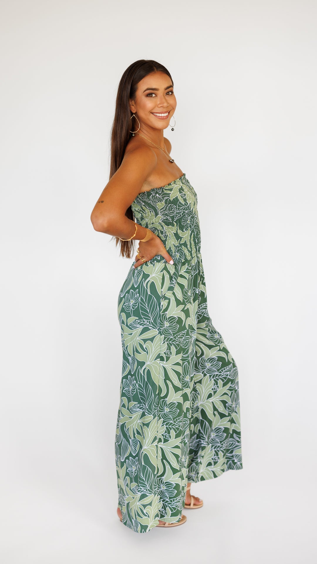 Lawai Jumpsuit / Tropical Green