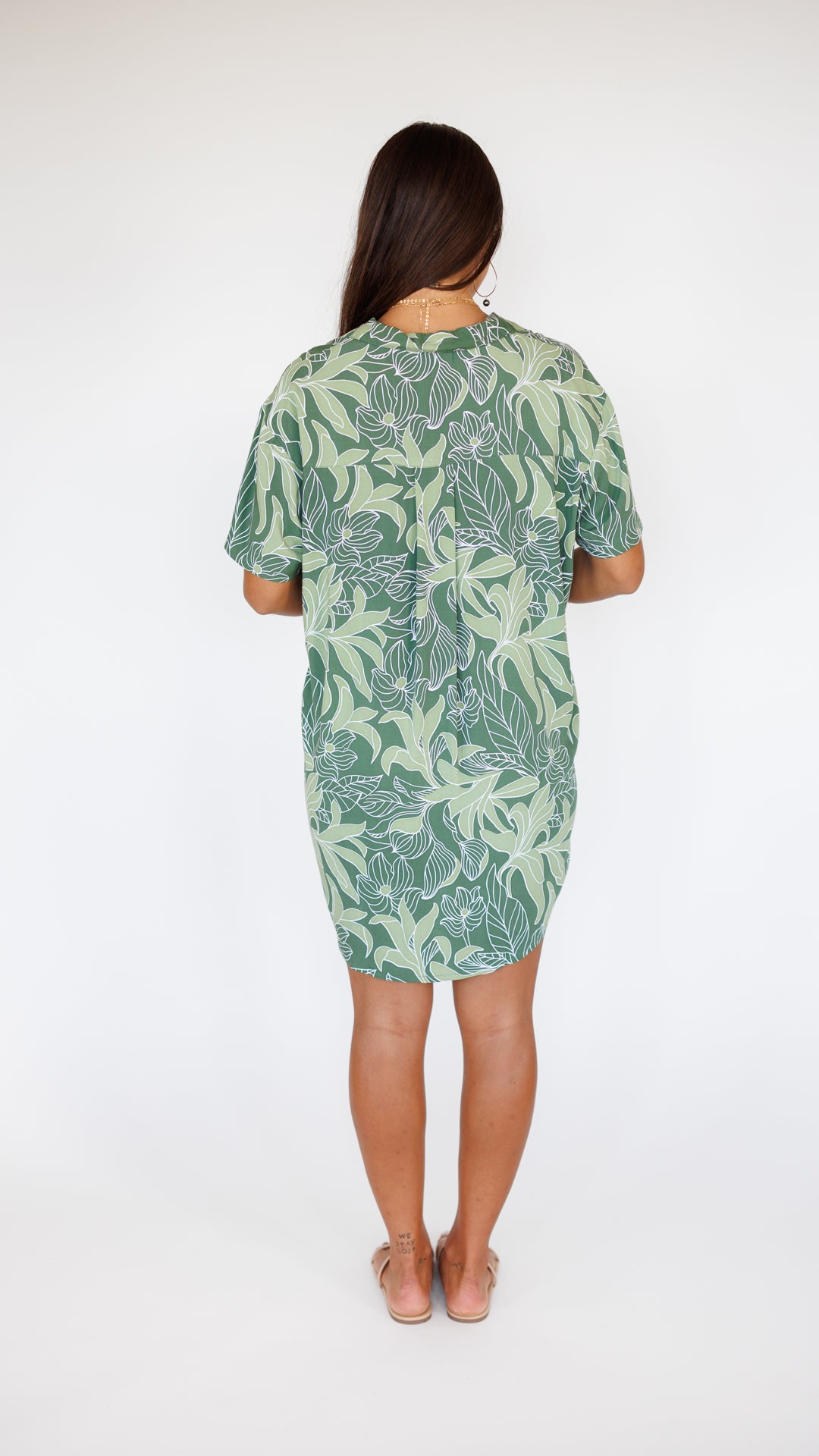 Maui Shirt Dress / Tropical Green