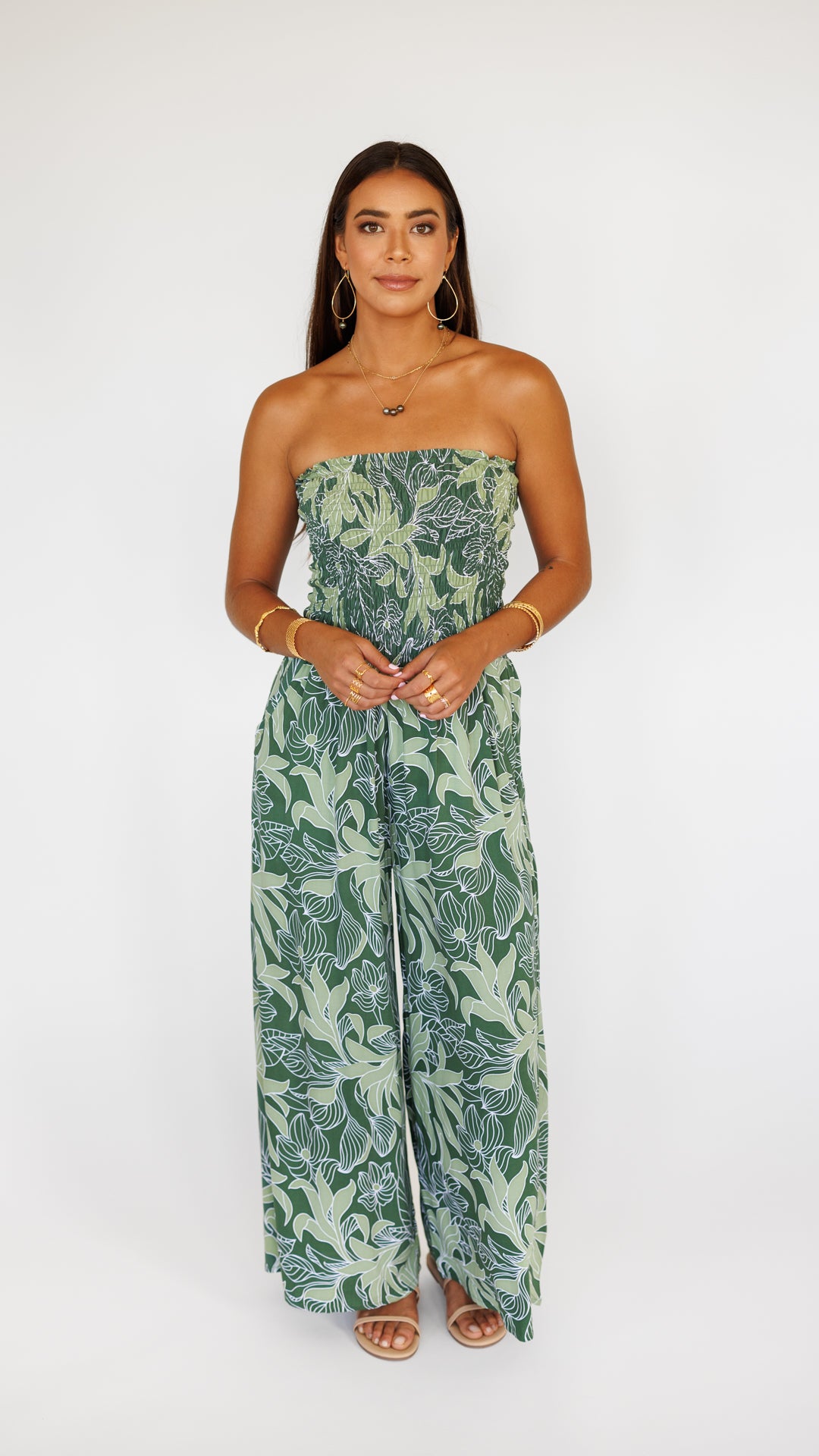 Lawai Jumpsuit / Tropical Green