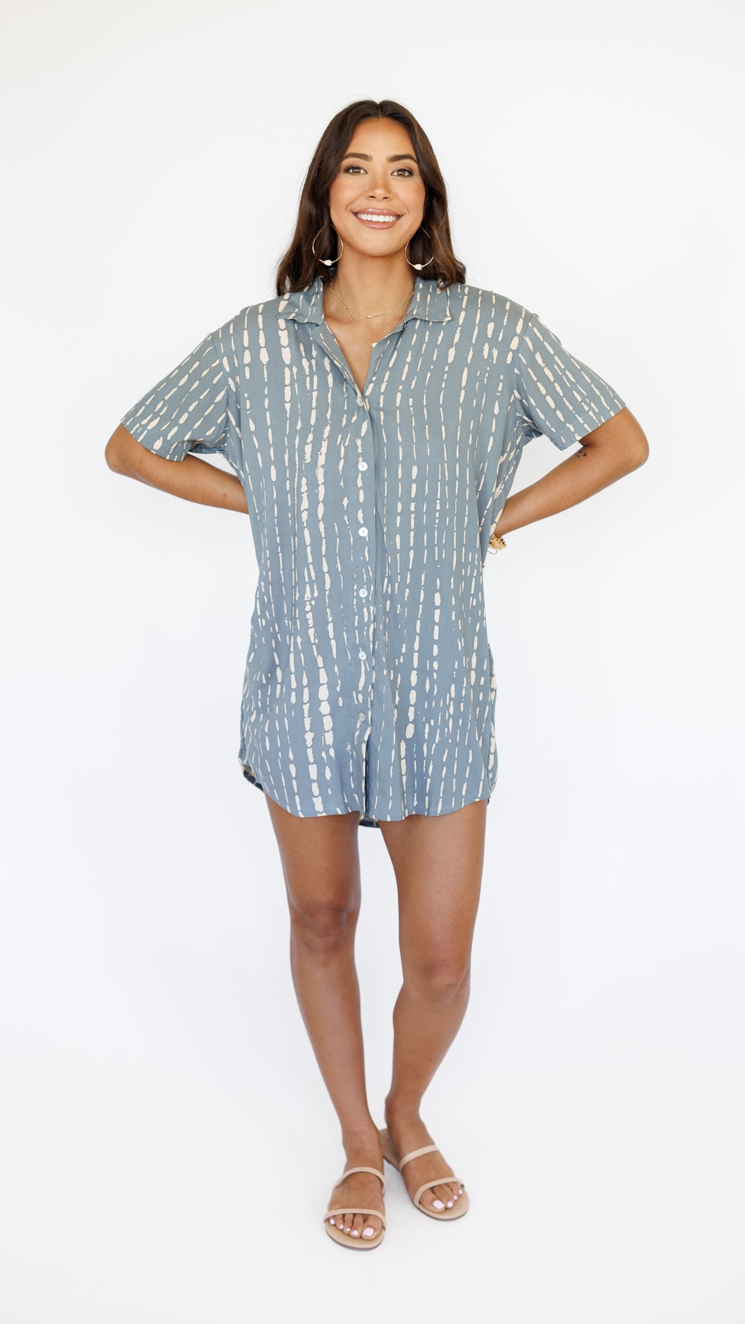 Maui Shirt Dress / Current Grey