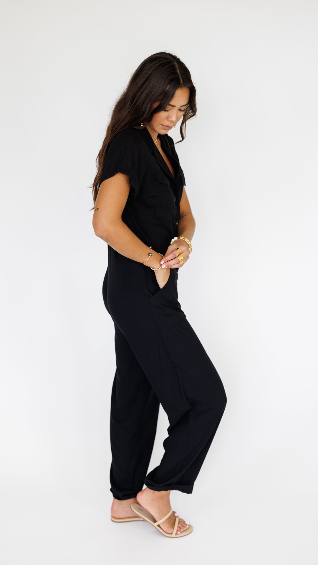 Bonsai Jumpsuit / Solid Black