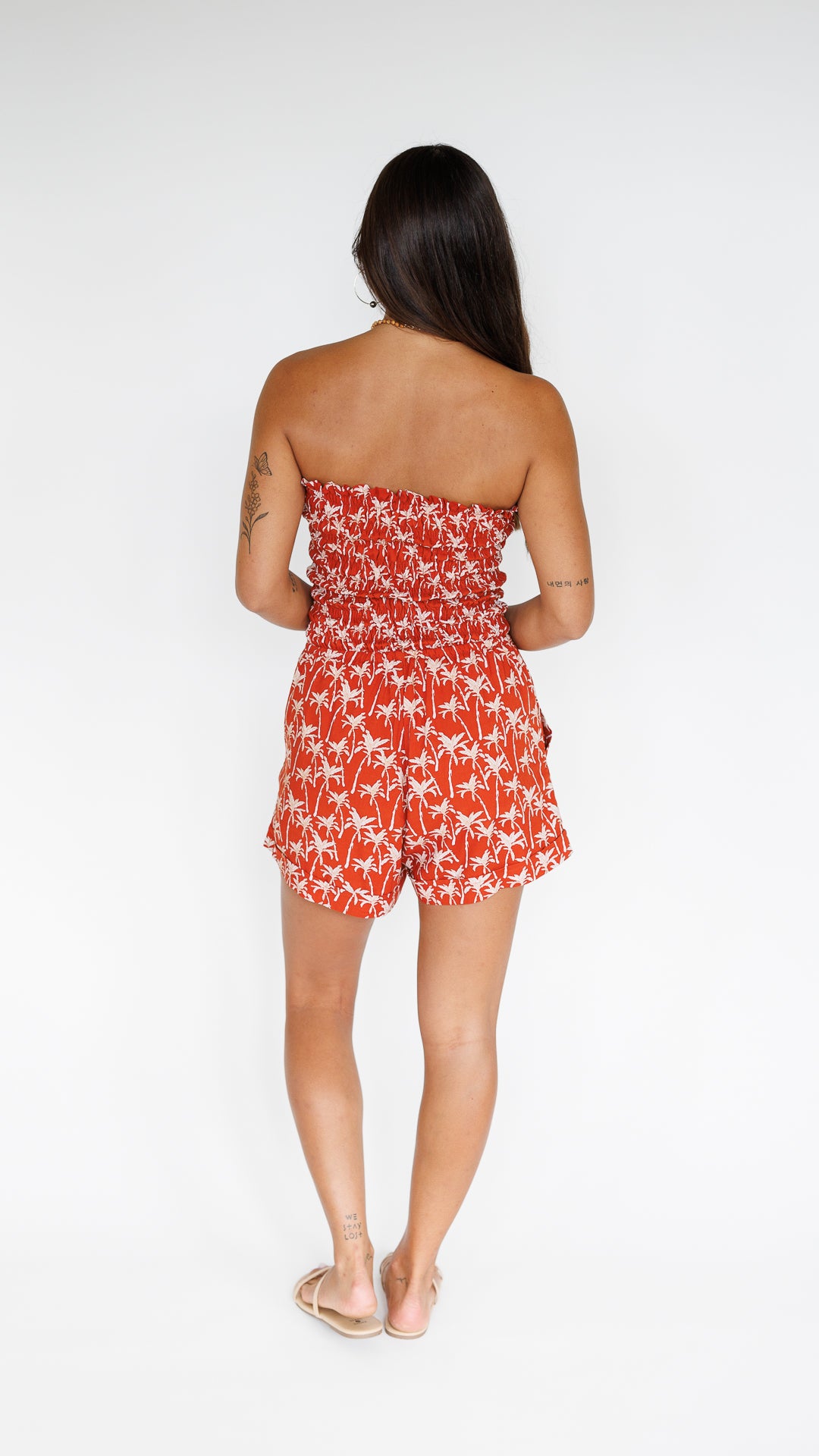 Kamea Romper / Terracotta Palm