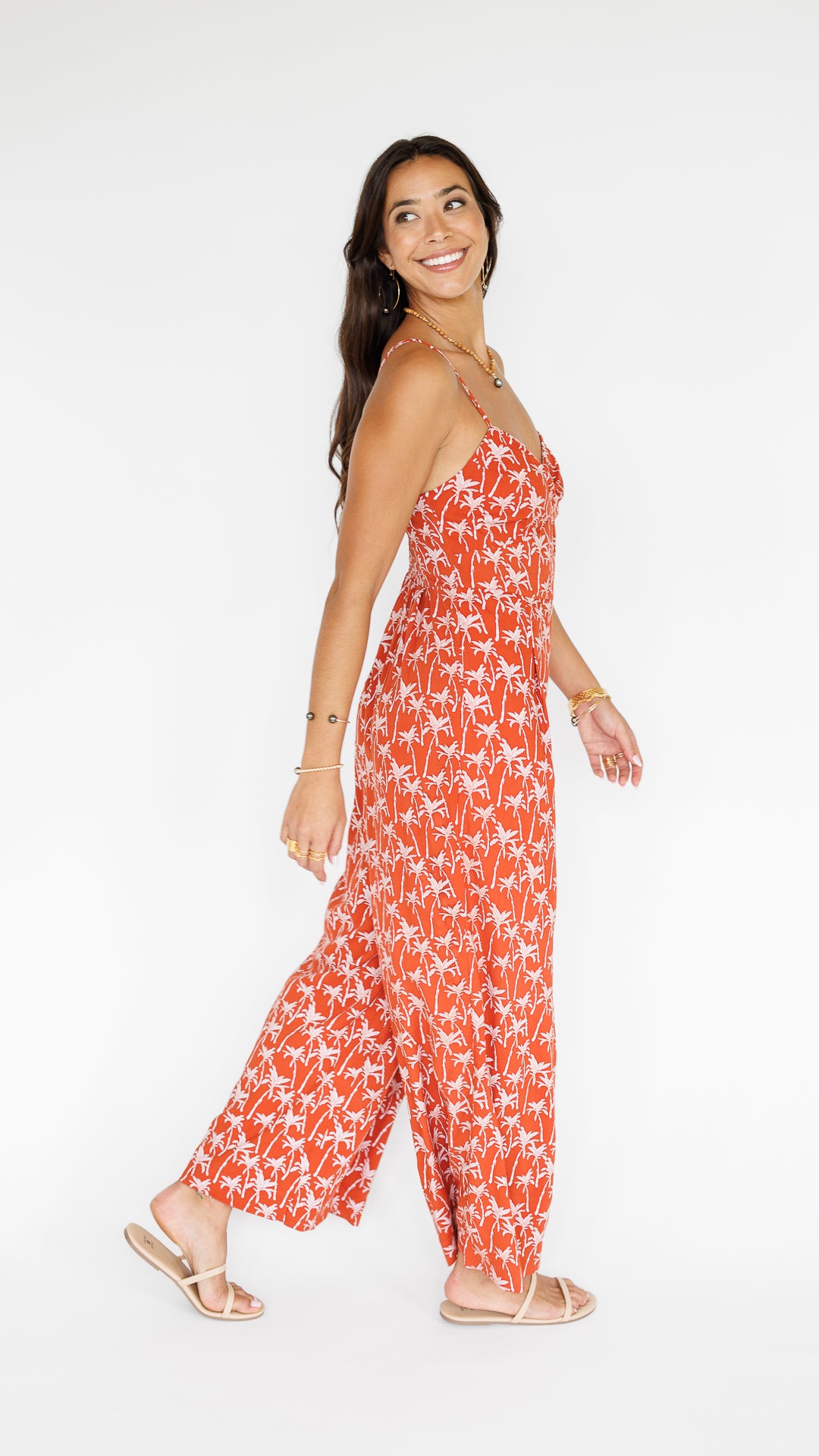 Morena Jumpsuit / Terracotta Palm