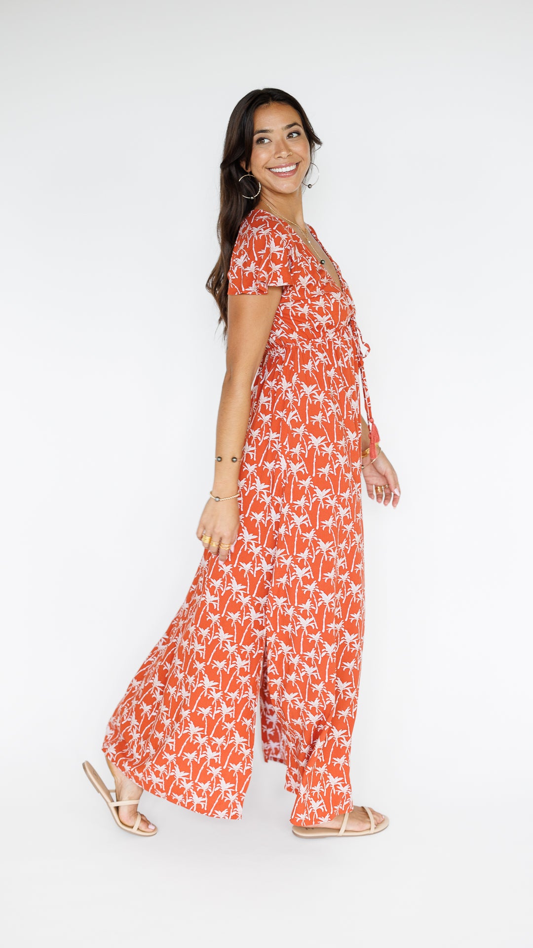 Leilani Dress / Terracotta Palm