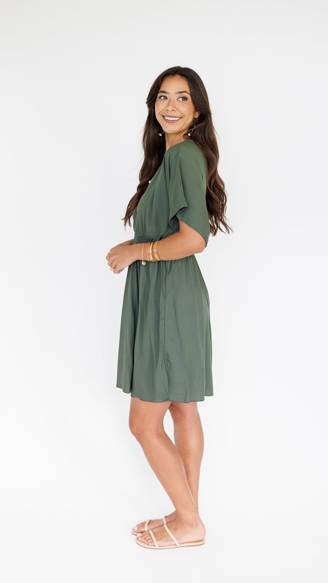 Flynn Dress / Seaweed