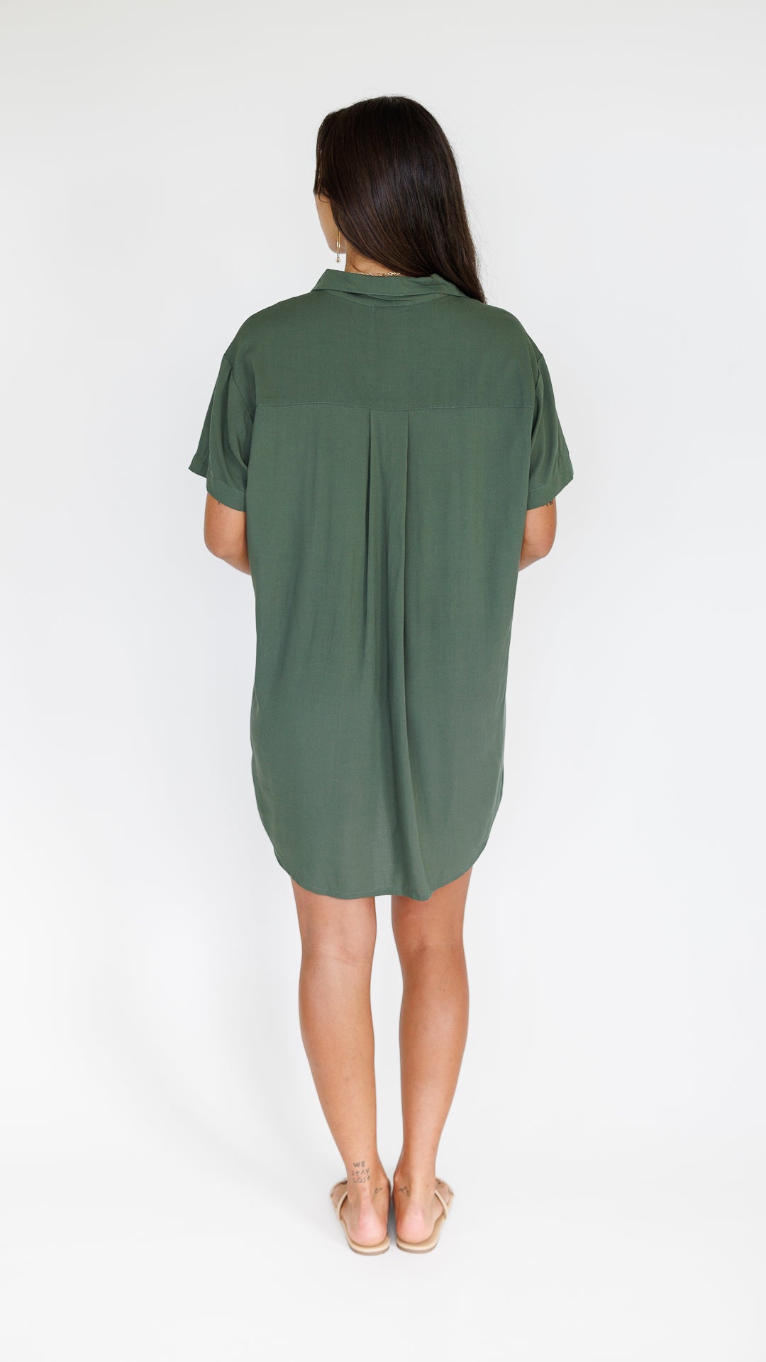 Maui Shirt Dress / Seaweed