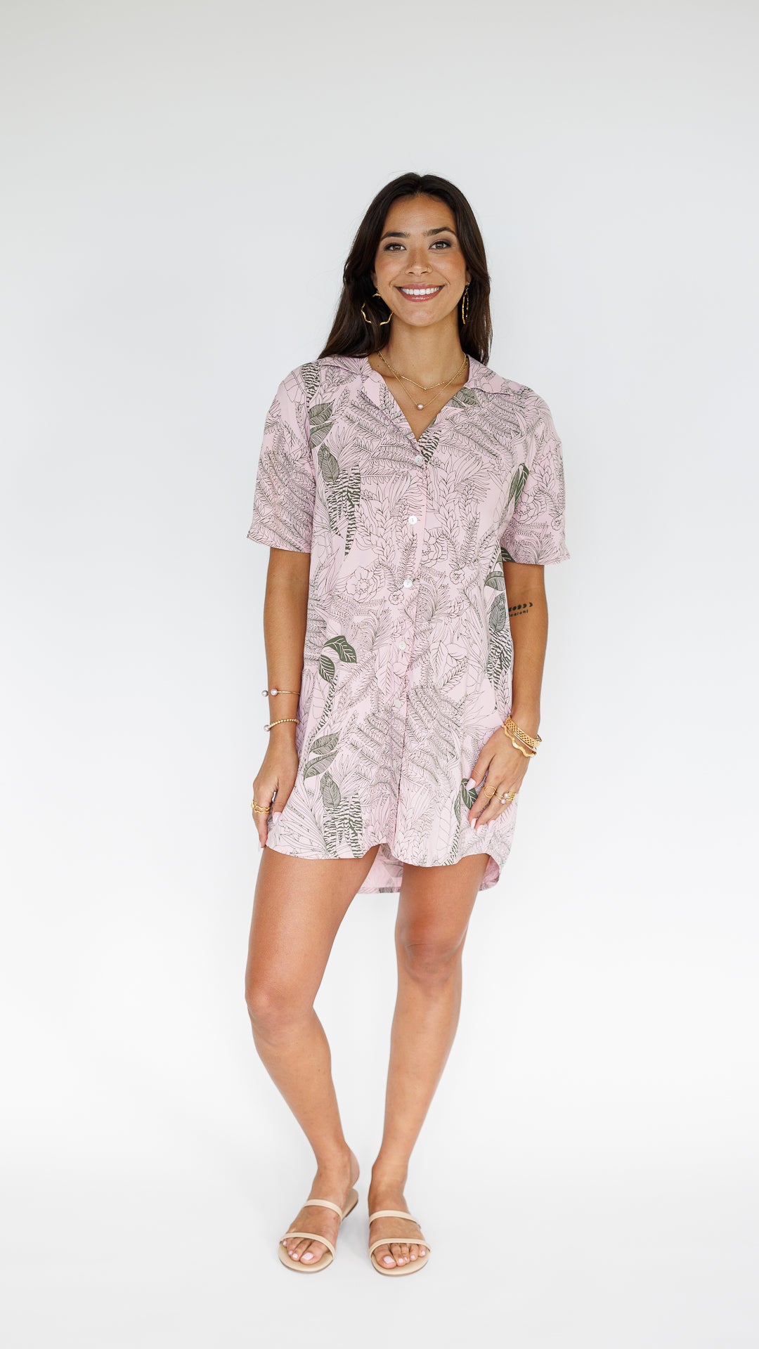 Maui Shirt Dress /  Flora Blush