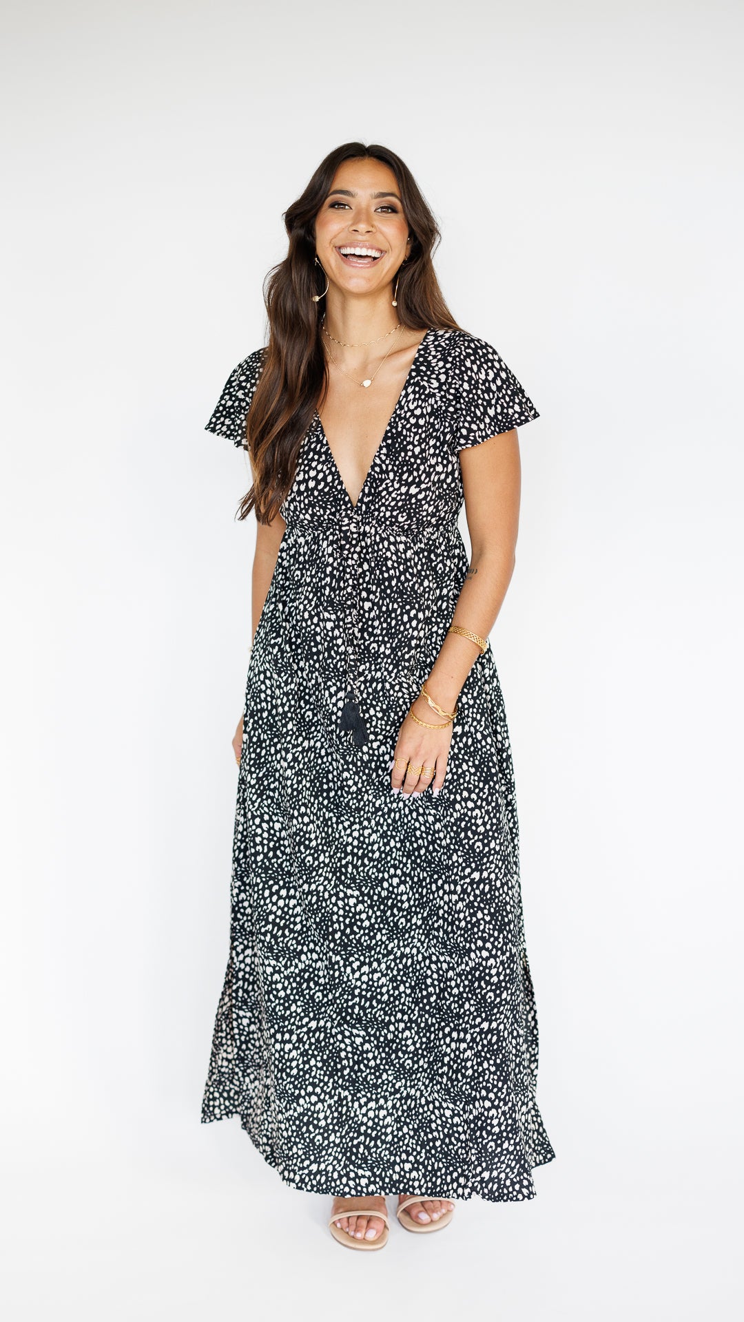 Leilani Dress / Speckled Black