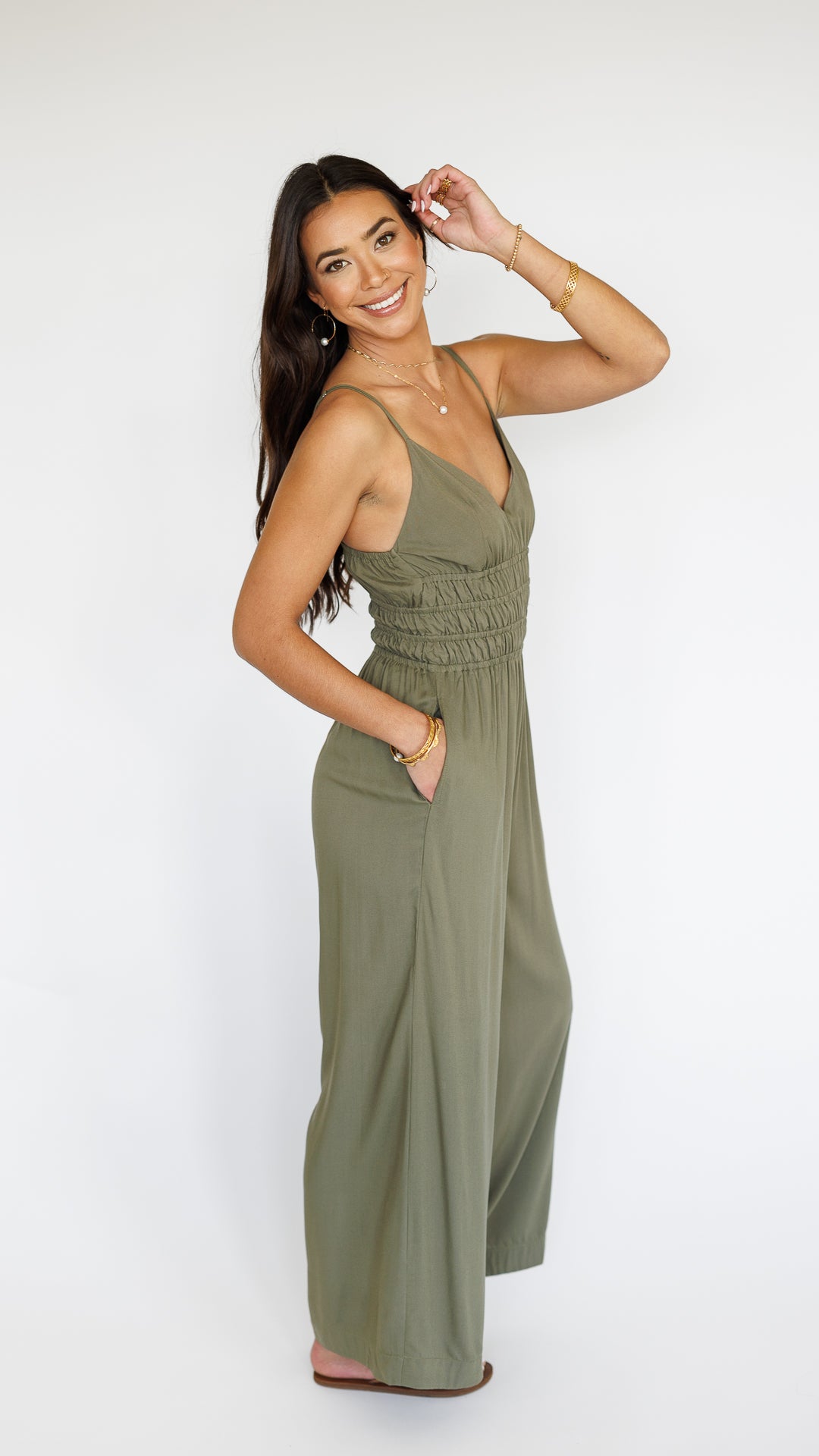 Opal Jumpsuit / Olive