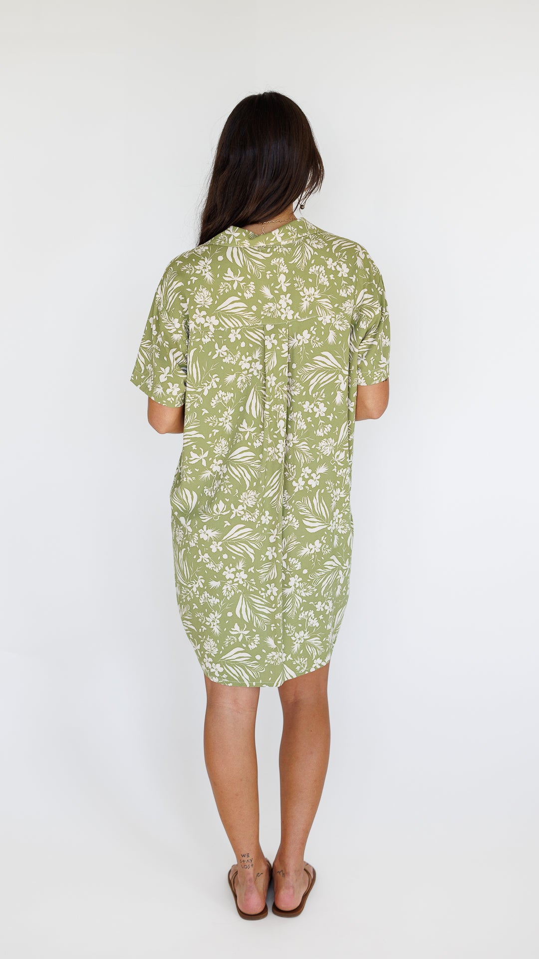 Maui Shirt Dress /  Hula Moss