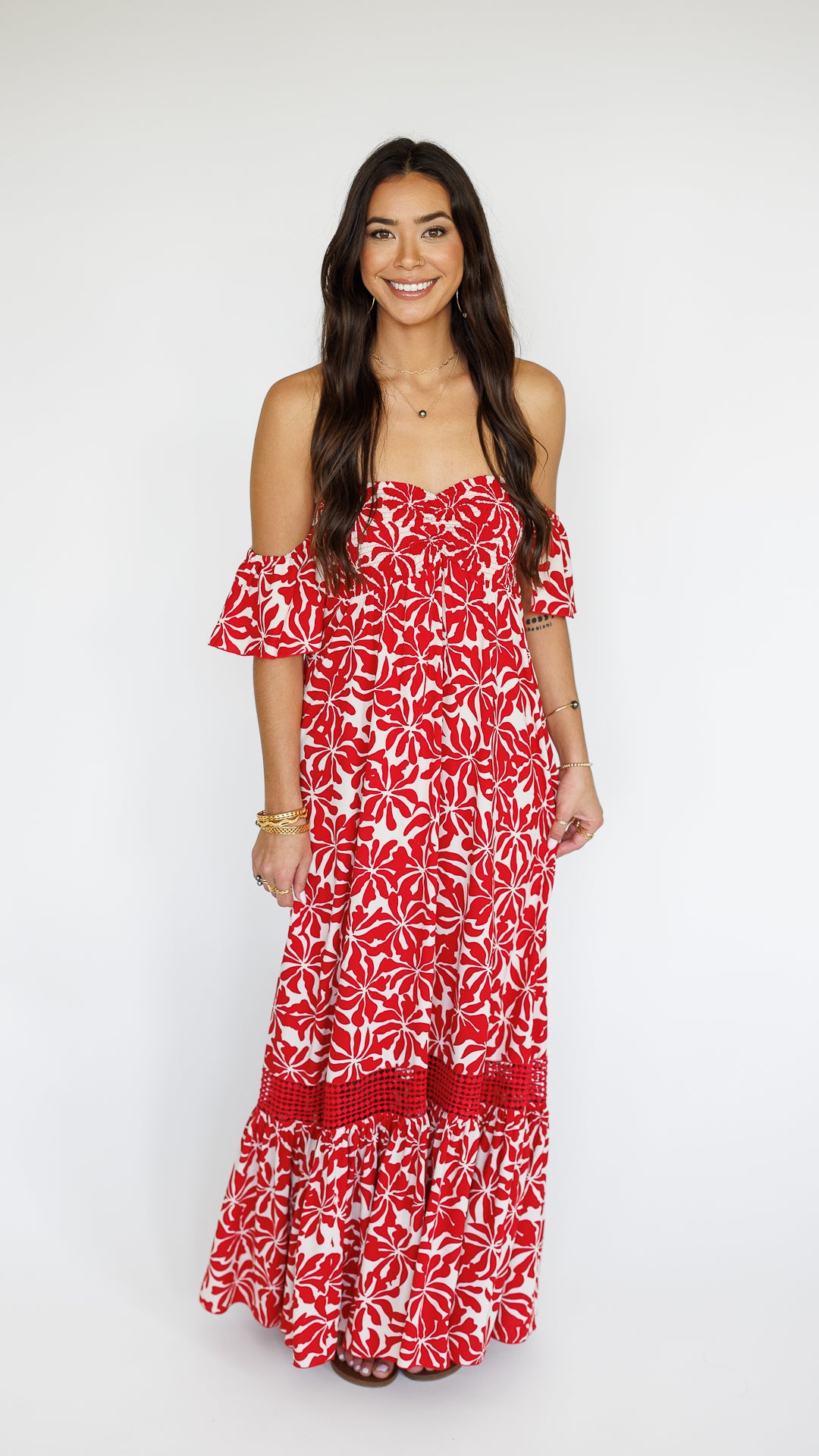 Lilah Dress / Aloha Red