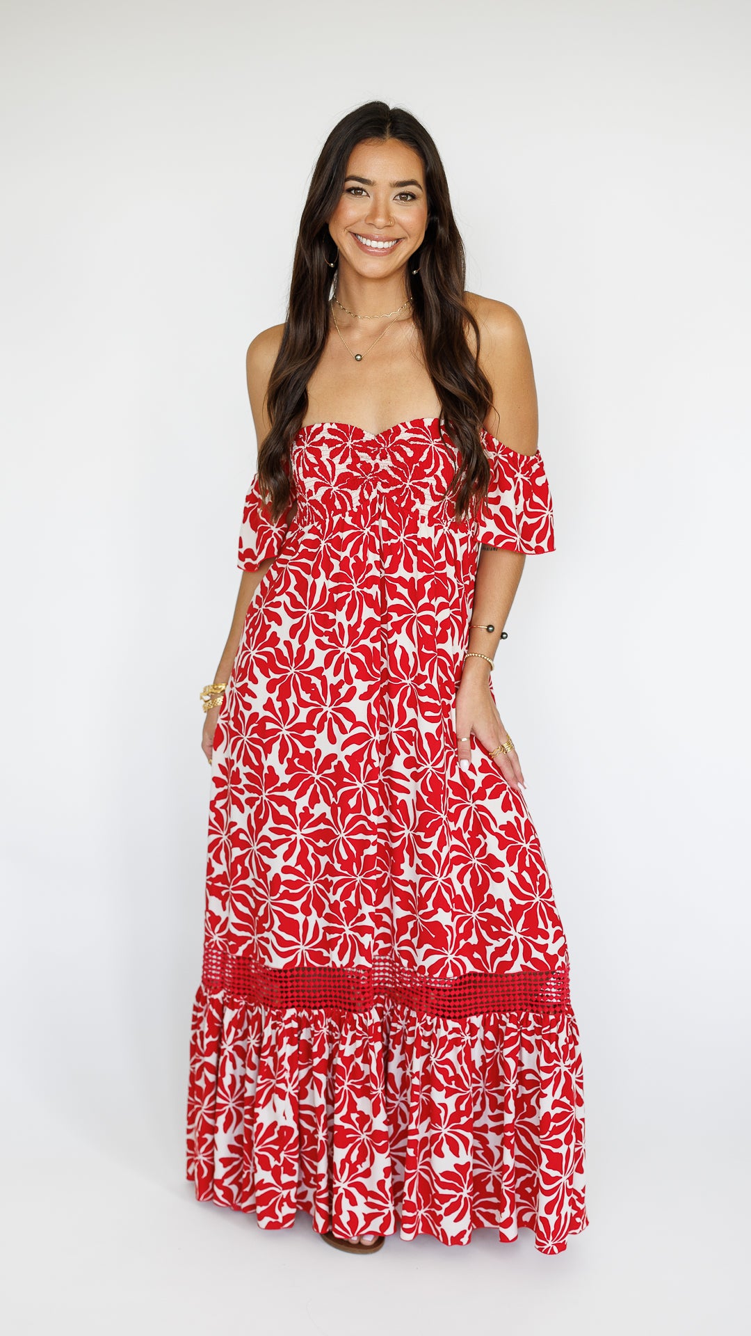 Lilah Dress / Aloha Red