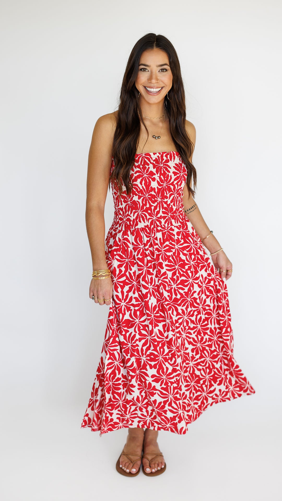 Paige Dress / Aloha Red