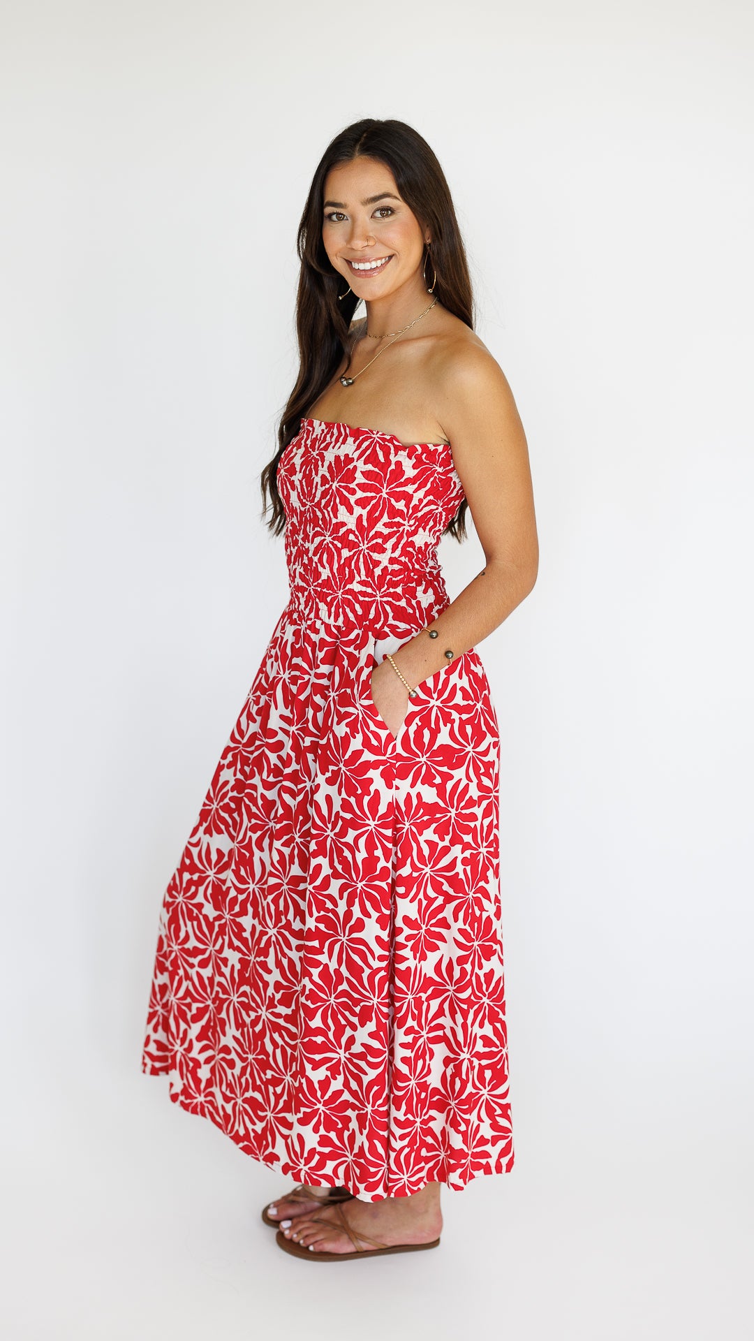 Paige Dress / Aloha Red