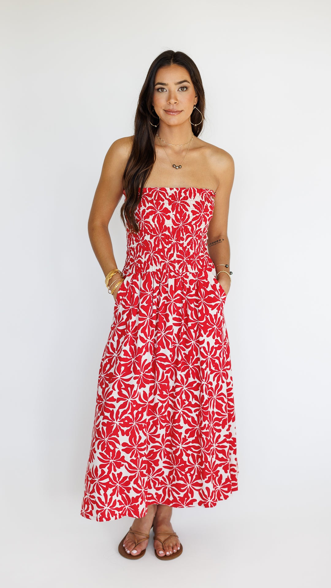 Paige Dress / Aloha Red