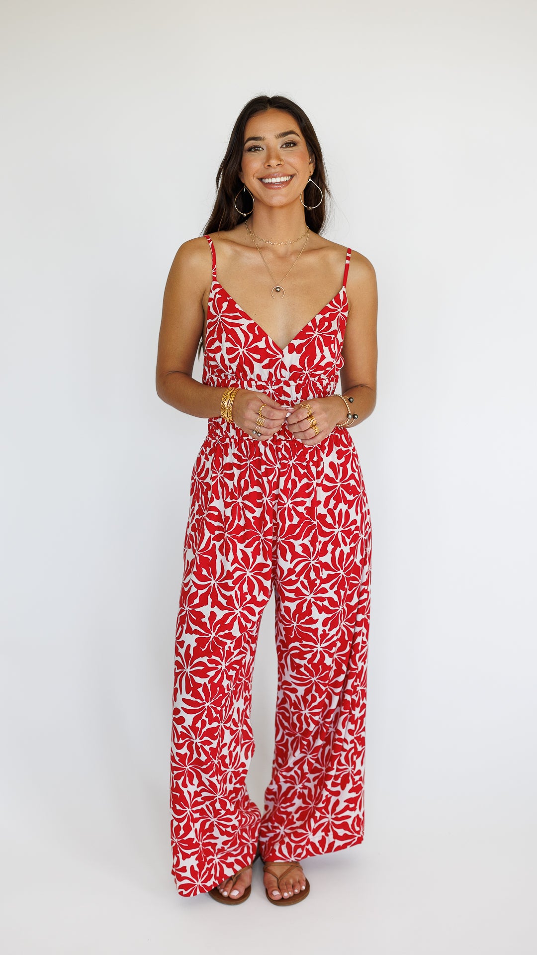 Opal Jumpsuit / Aloha Red