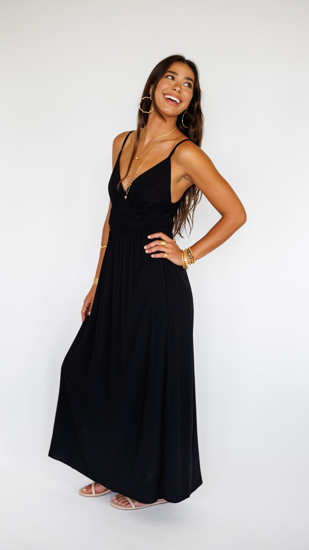 Manihi Dress / Solid Black