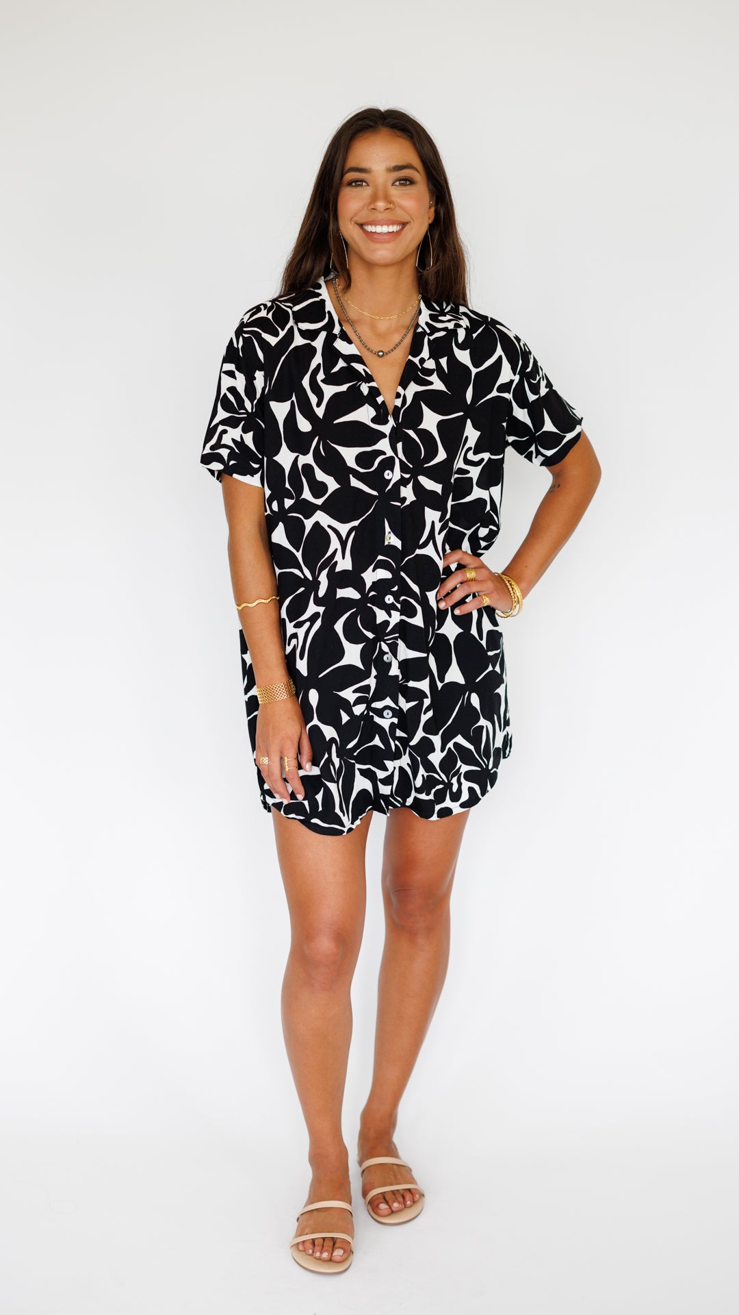 Maui Shirt Dress / Honolulu Black