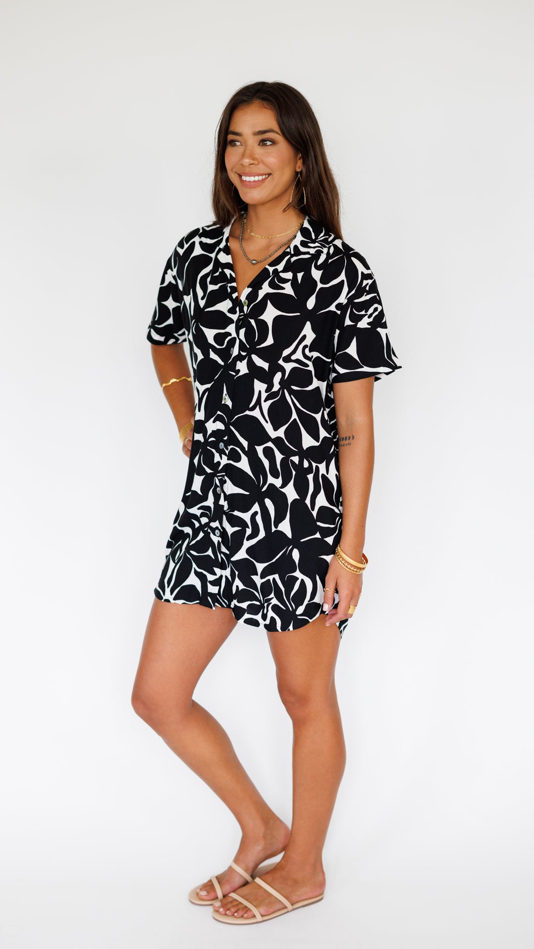 Maui Shirt Dress / Honolulu Black