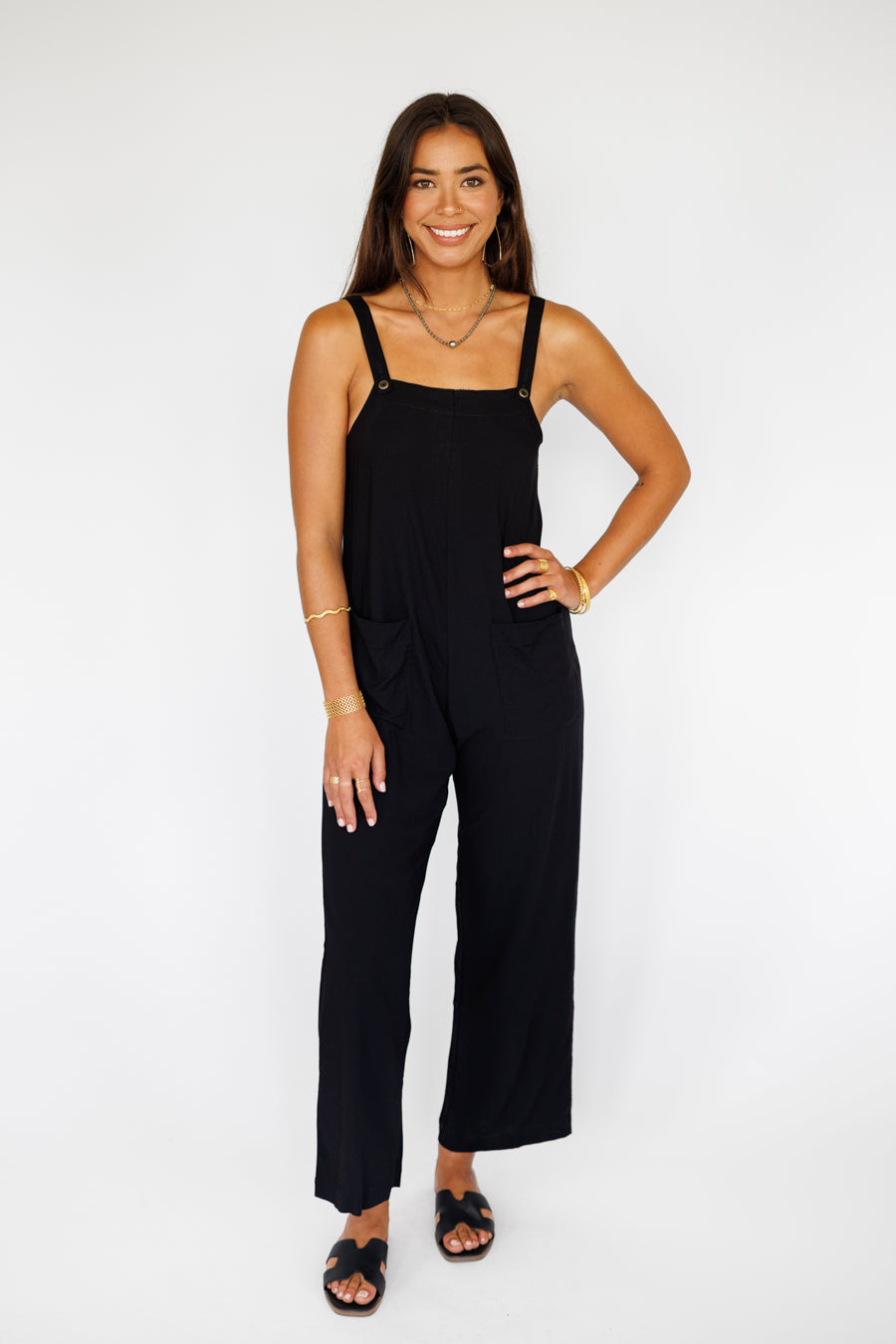 Safari Jumpsuit / Solid Black