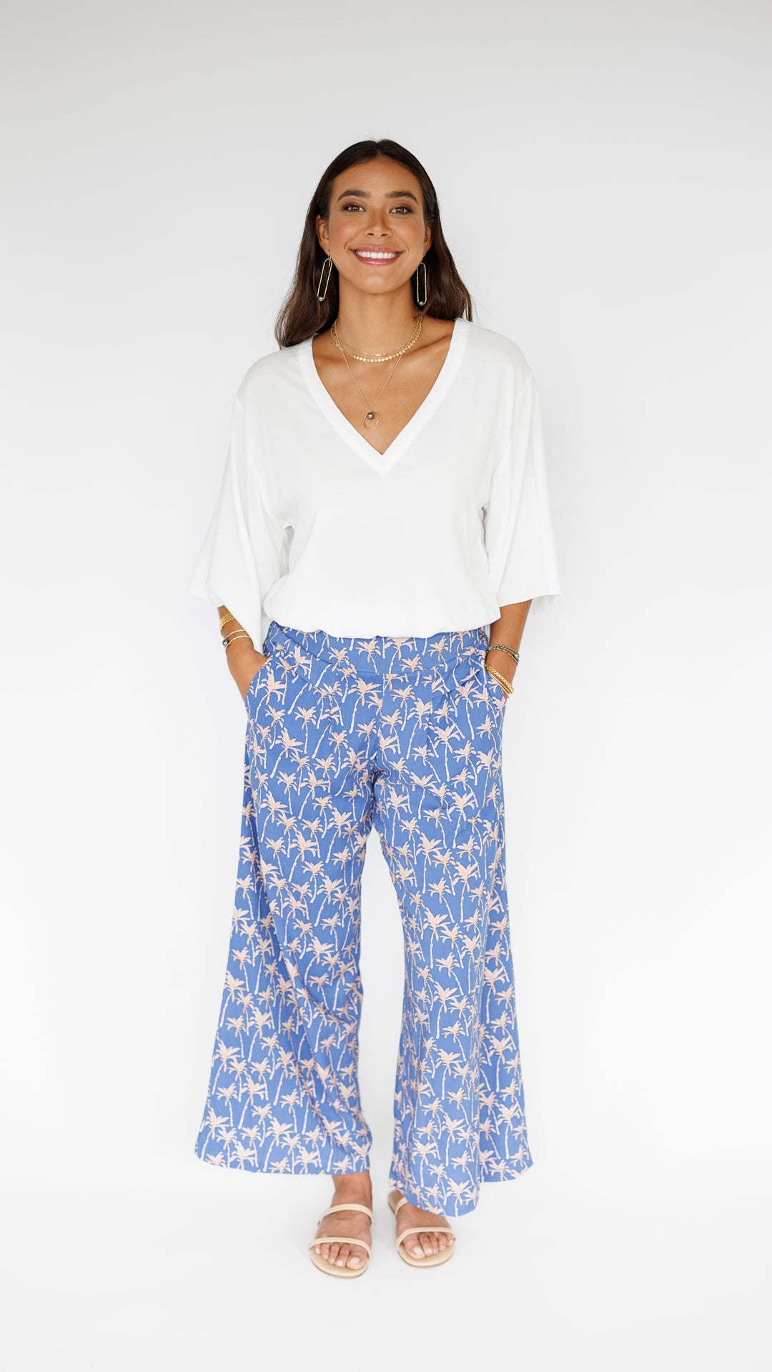 Johanna Pant / Palm Indigo