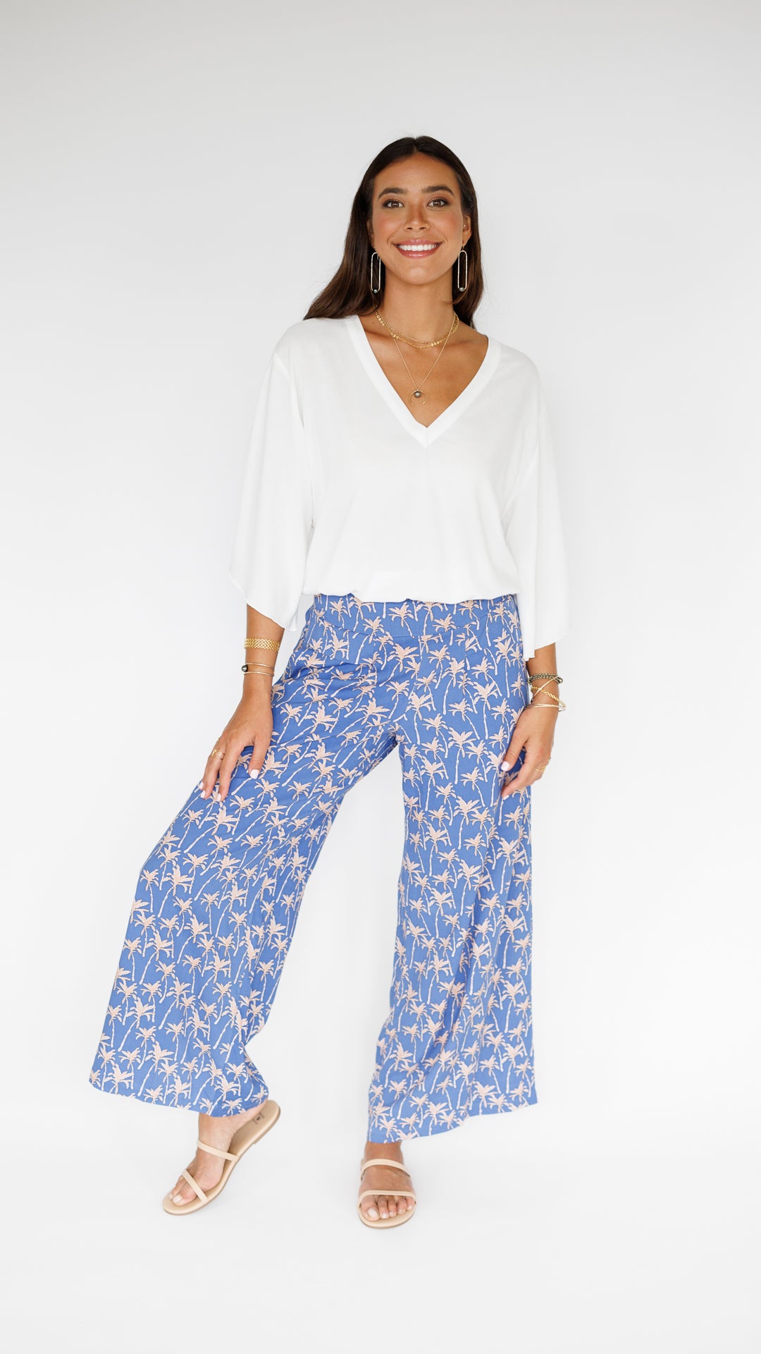 Johanna Pant / Palm Indigo