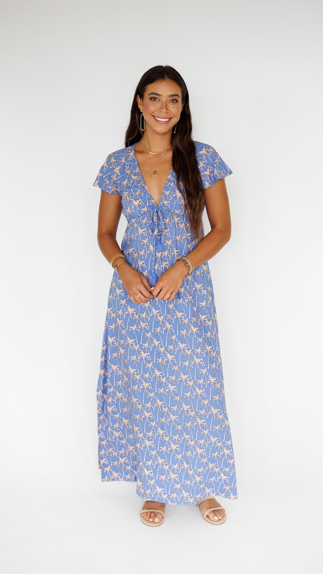 Leilani Dress / Palm Indigo