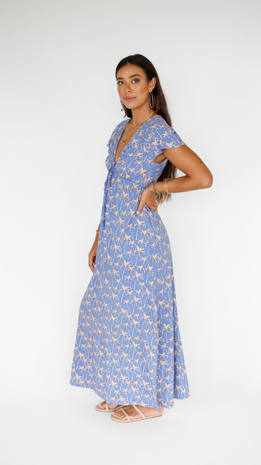 Leilani Dress / Palm Indigo