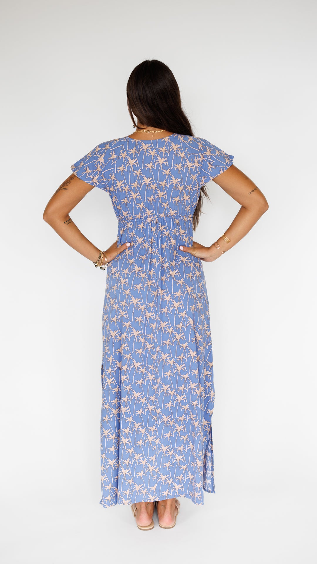 Leilani Dress / Palm Indigo