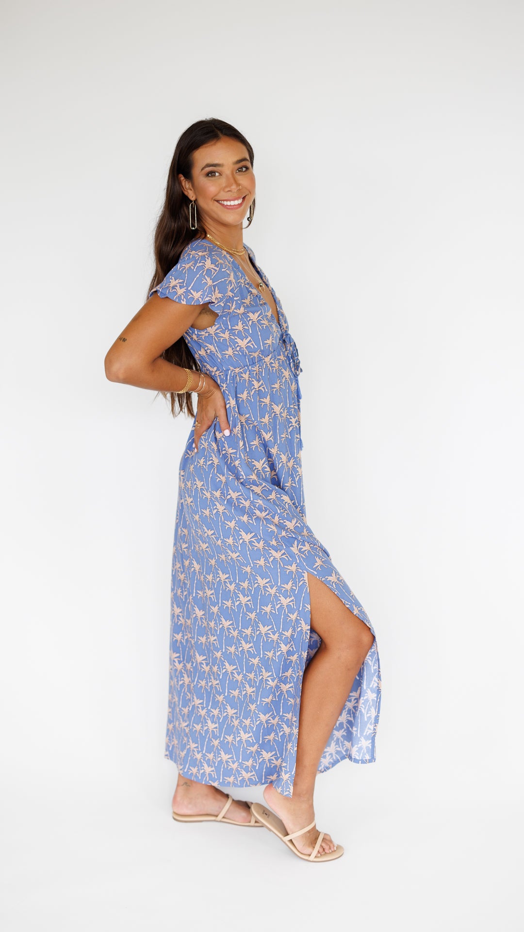 Leilani Dress / Palm Indigo