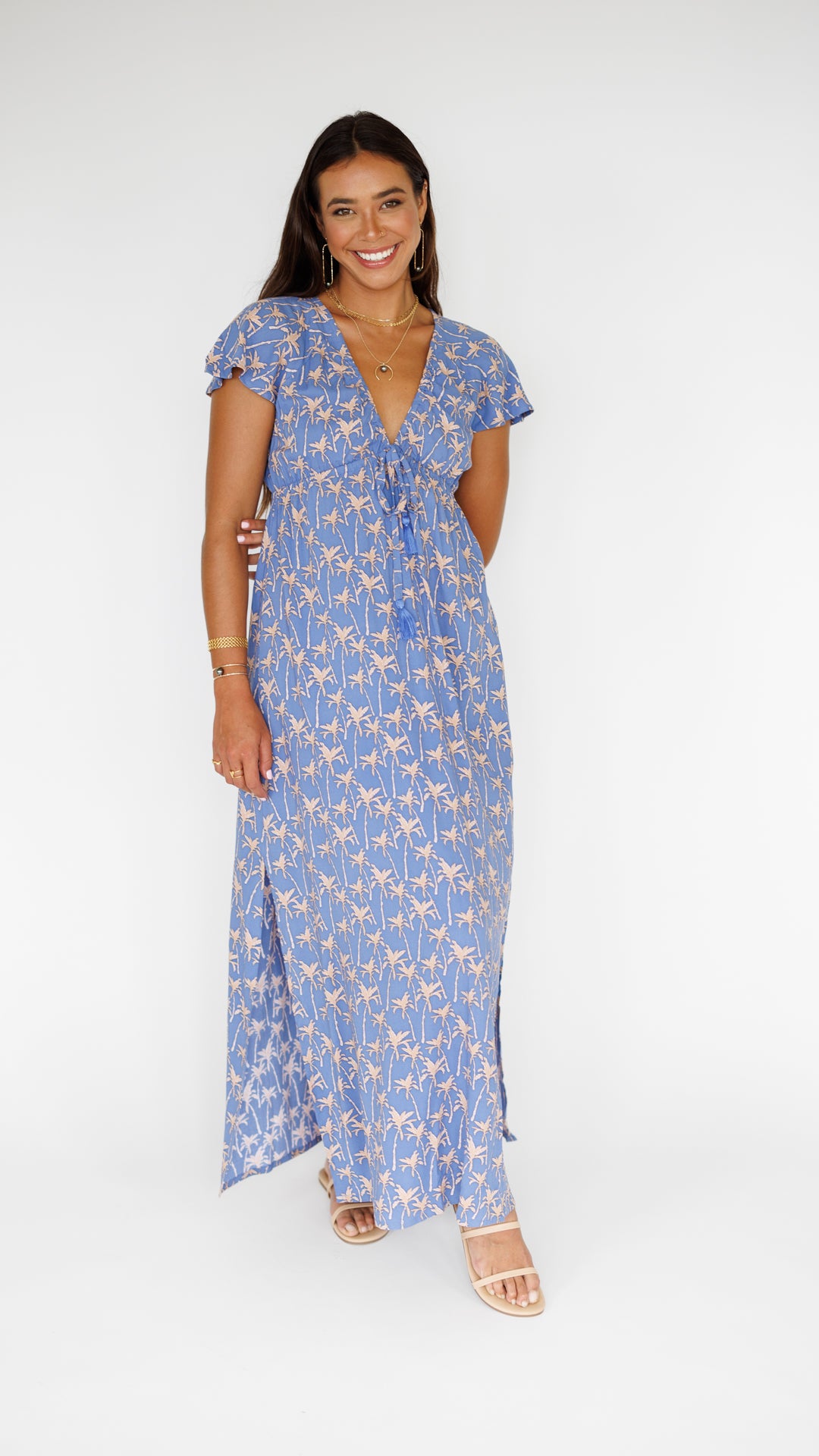 Leilani Dress / Palm Indigo