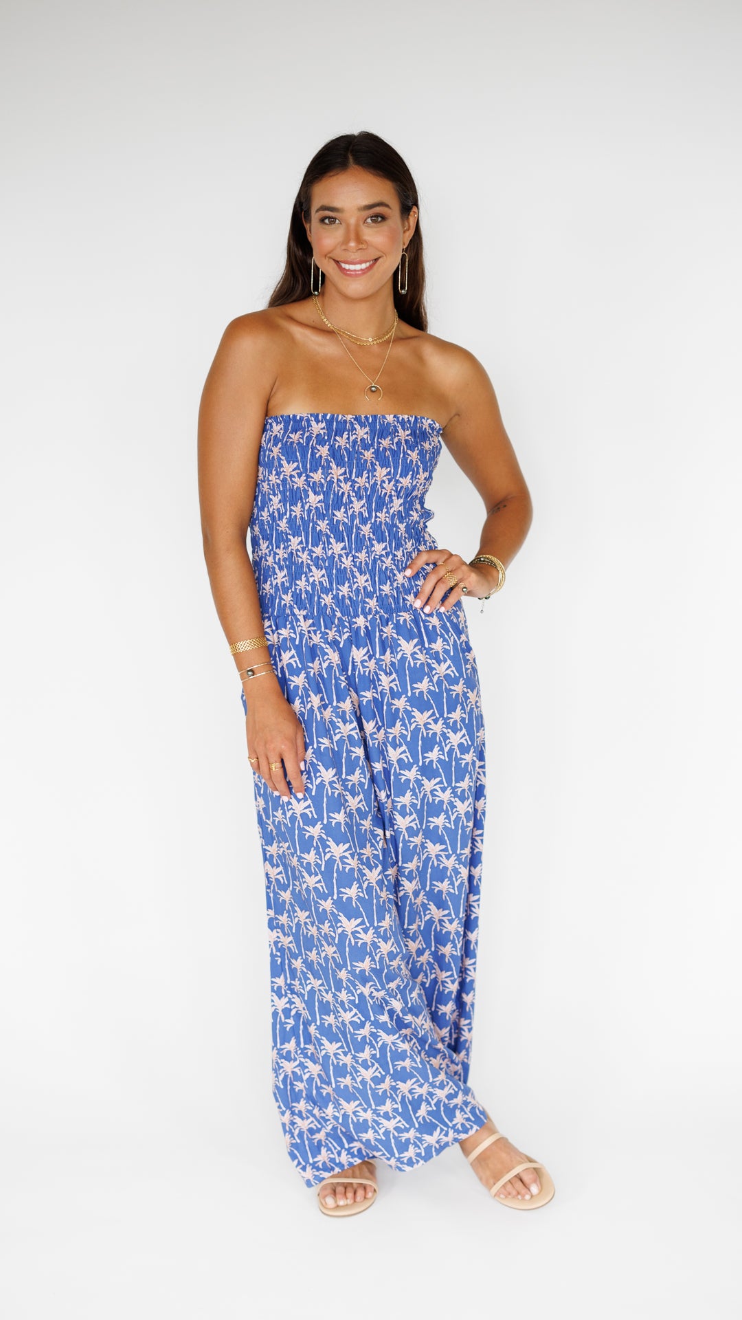 Lawai Jumpsuit / Palm Indigo